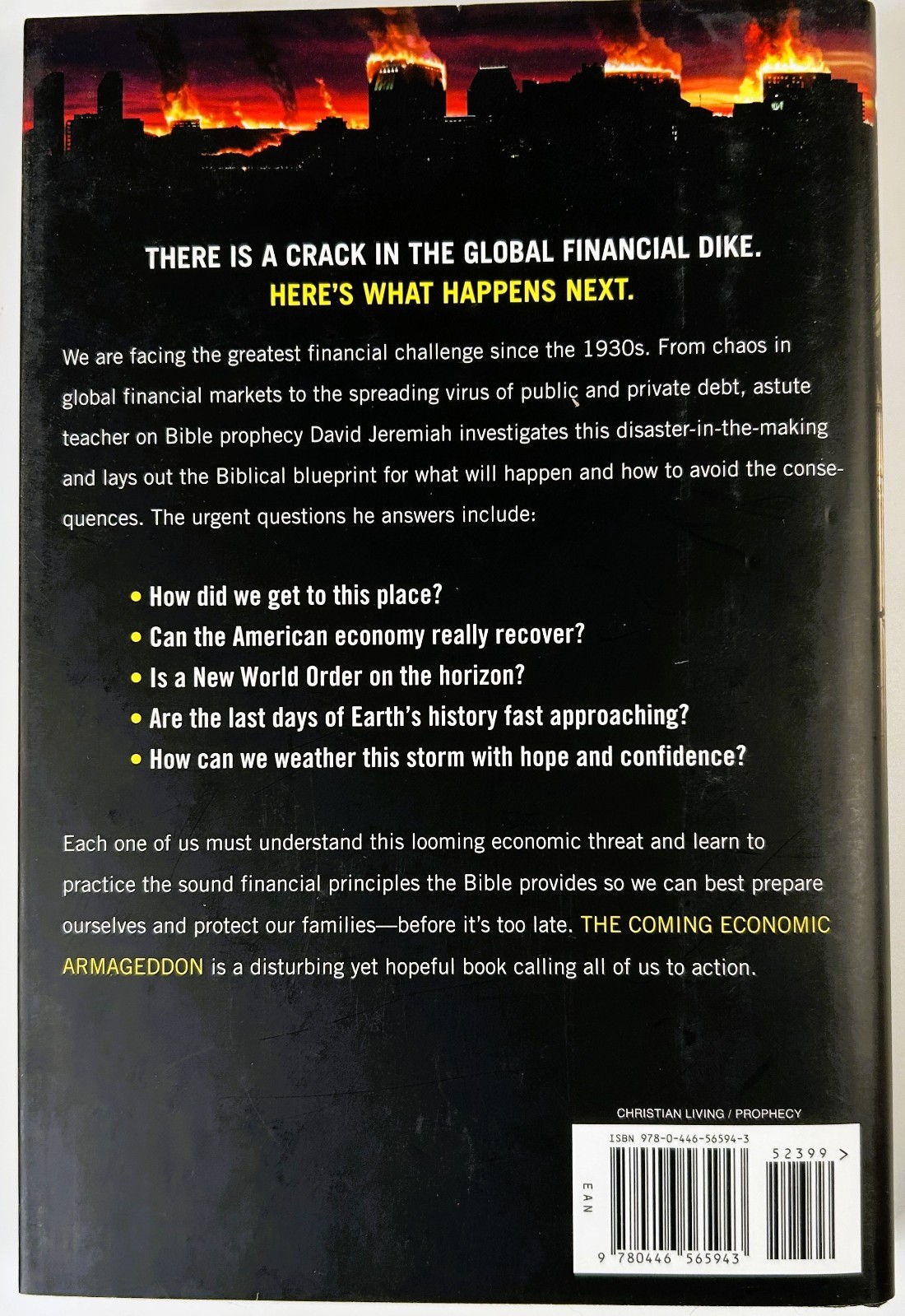 The Coming Economic Armageddon by David Jeremiah 2010 HCDJ Near Mint Cond
