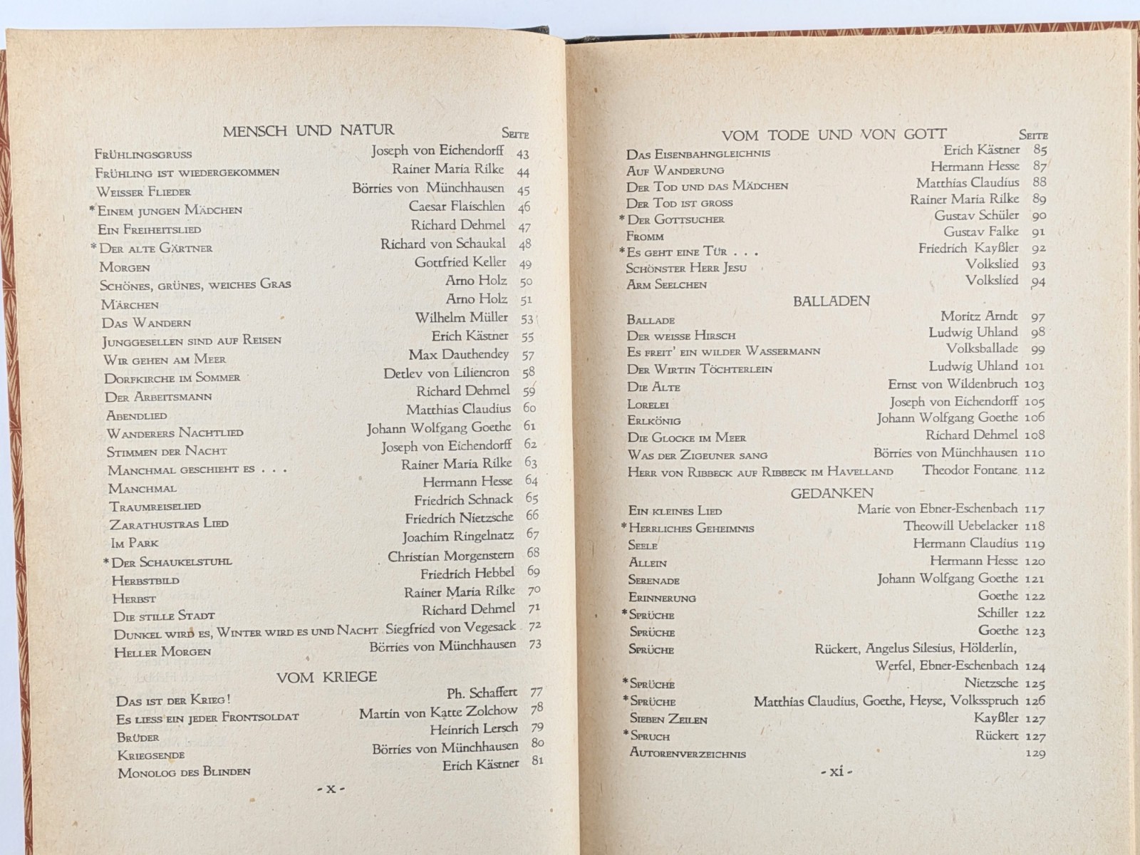 Kleine Anthologie Deutscher Lyrik (1947) Vintage German Poetry Collection