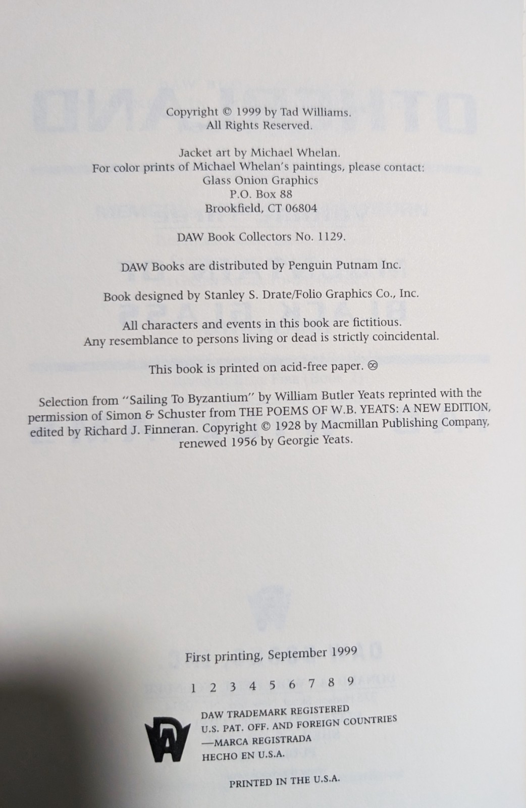Tad Williams = OTHERLAND = complete tetralogy – 4 hardcovers 1st edition