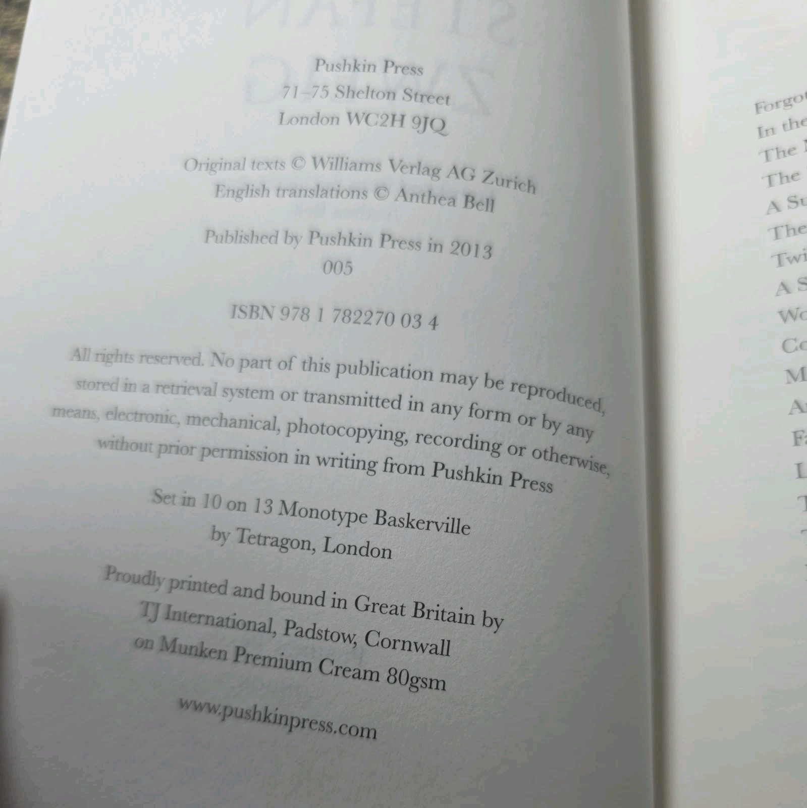 STEFAN ZWIEG – The Collected Stories Of Hardback Edition Pushkin Press 2013