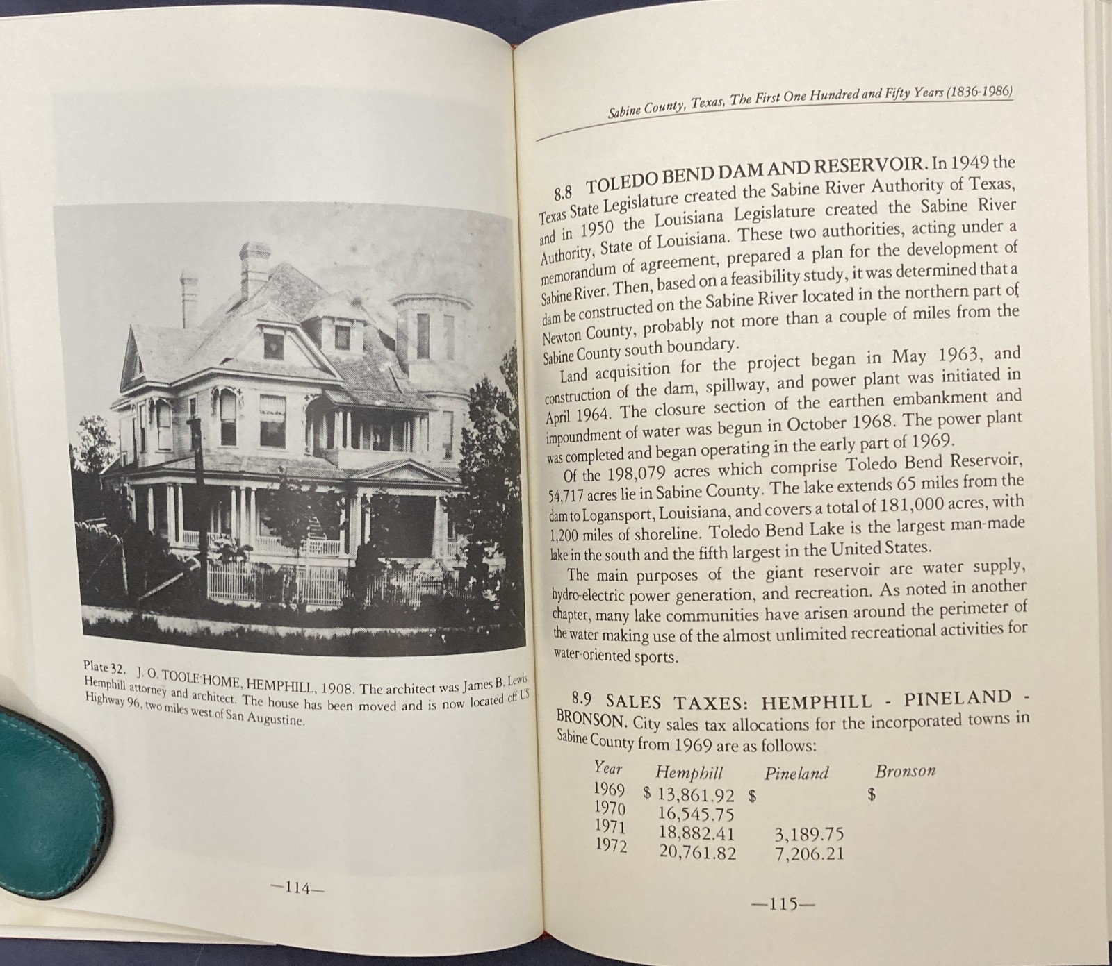 Sabine County, TX: The First 150 Years (1836-1986), McDaniel, 1987,HB,VG, 260618
