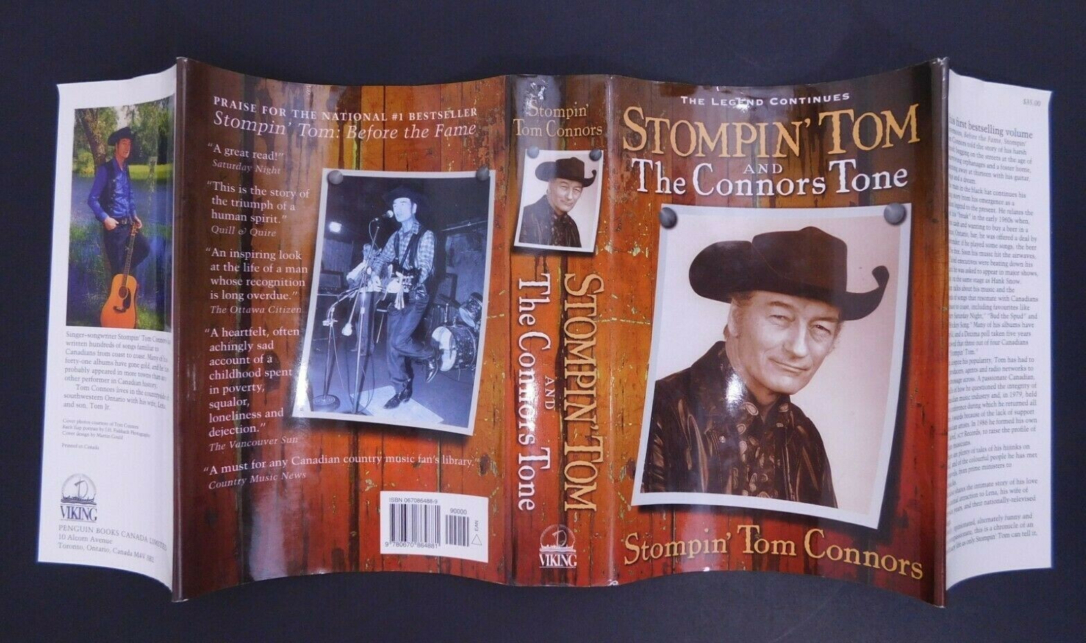 STOMPIN‘ TOM CONNERS Tone Country Singer 2000 autobiography 648 pages hardcover