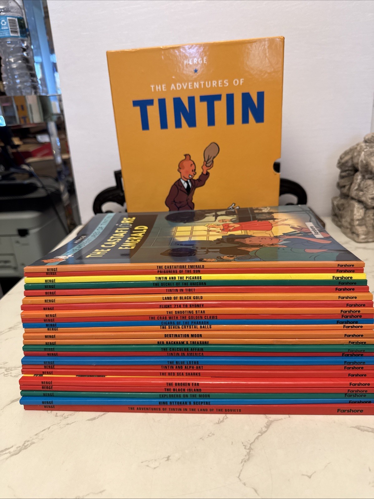 The Adventures of Tintin 23 Book Complete Collection Box Set Full Edition Herge