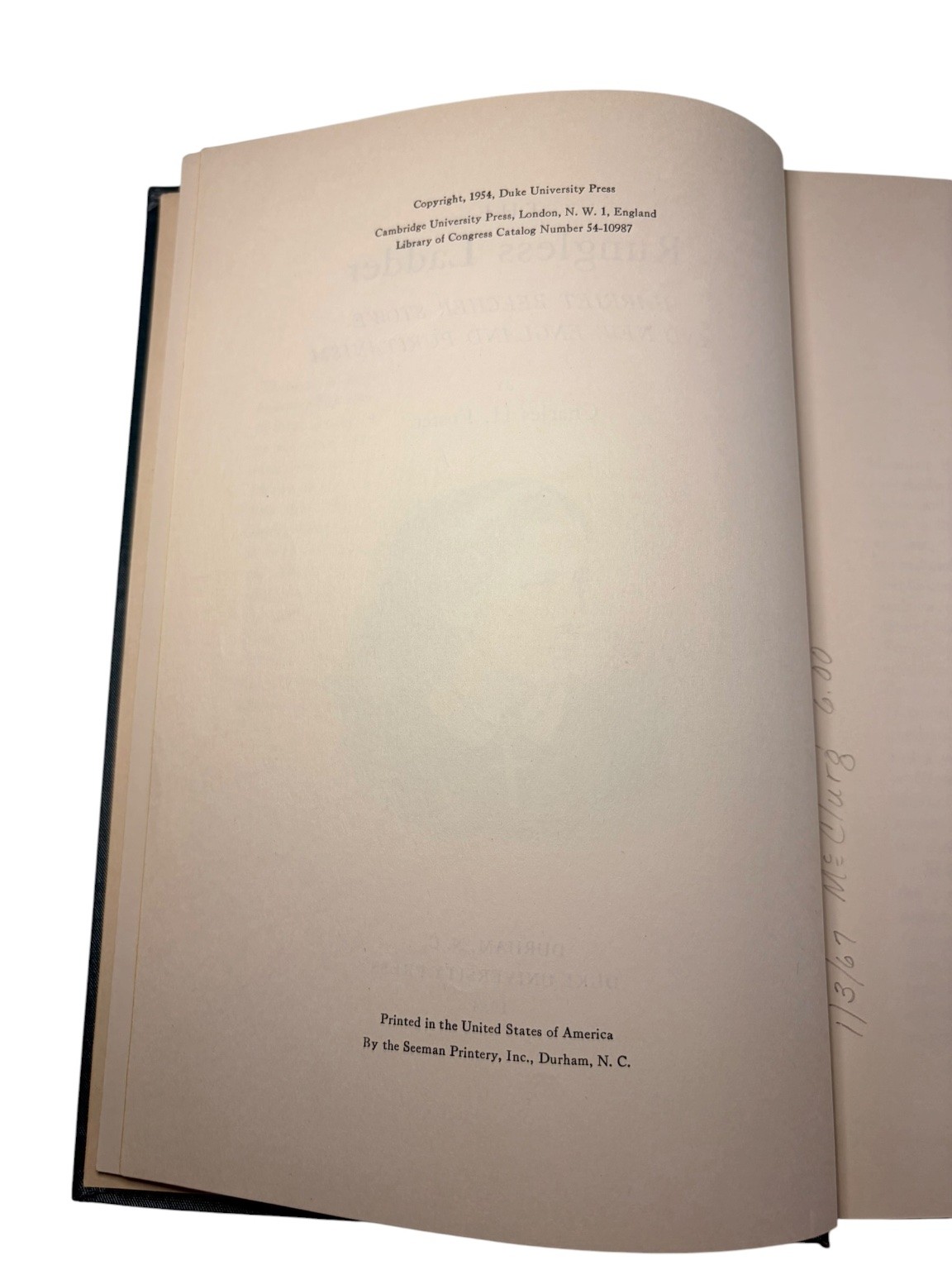The Rungless Ladder Charles H. Foster 1954 Harriet Beecher Stowe Puritanism Duke