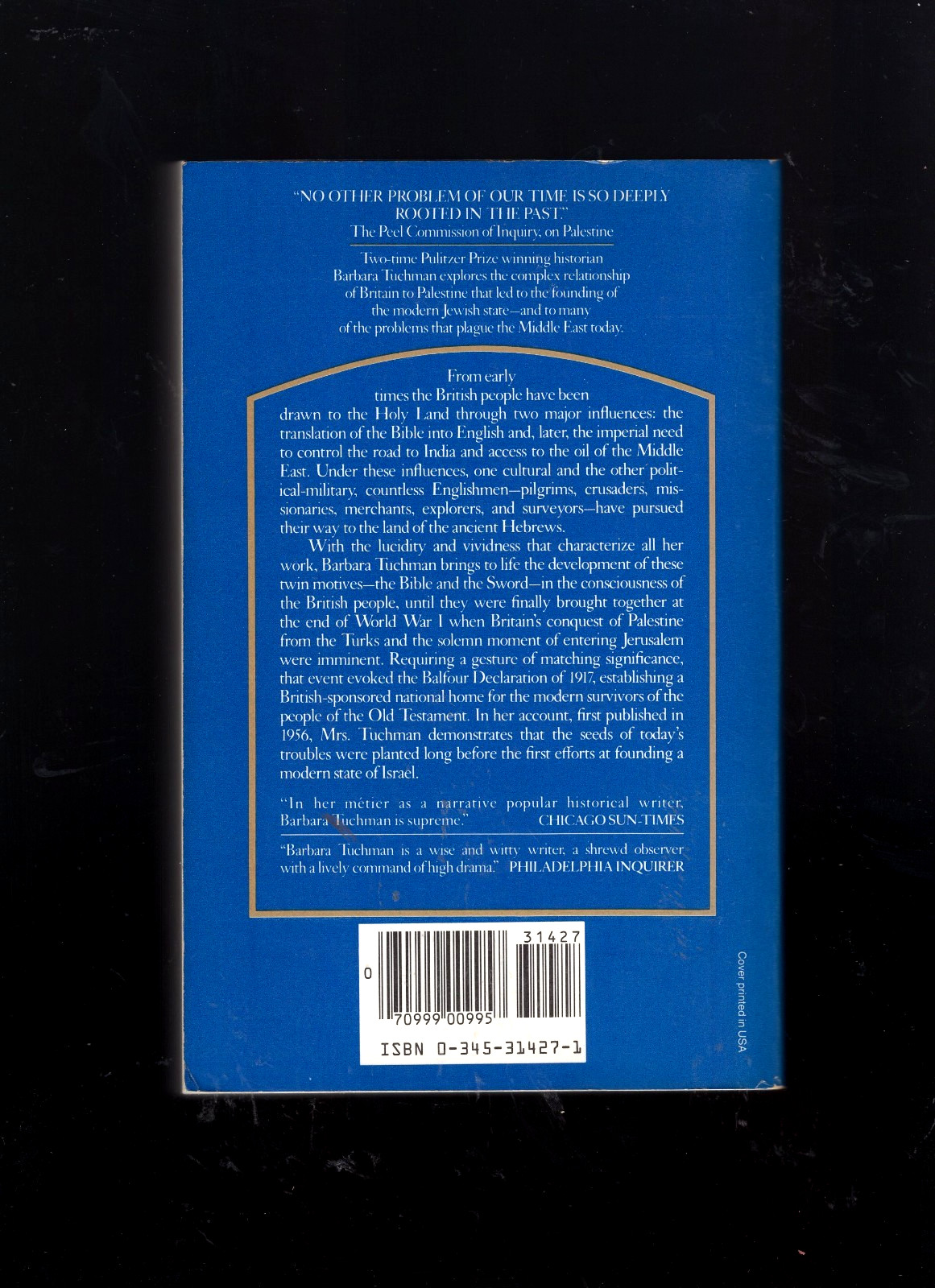 Bible and Sword by Barbara W. Tuchman (1984 TPB, England & Palestine History)