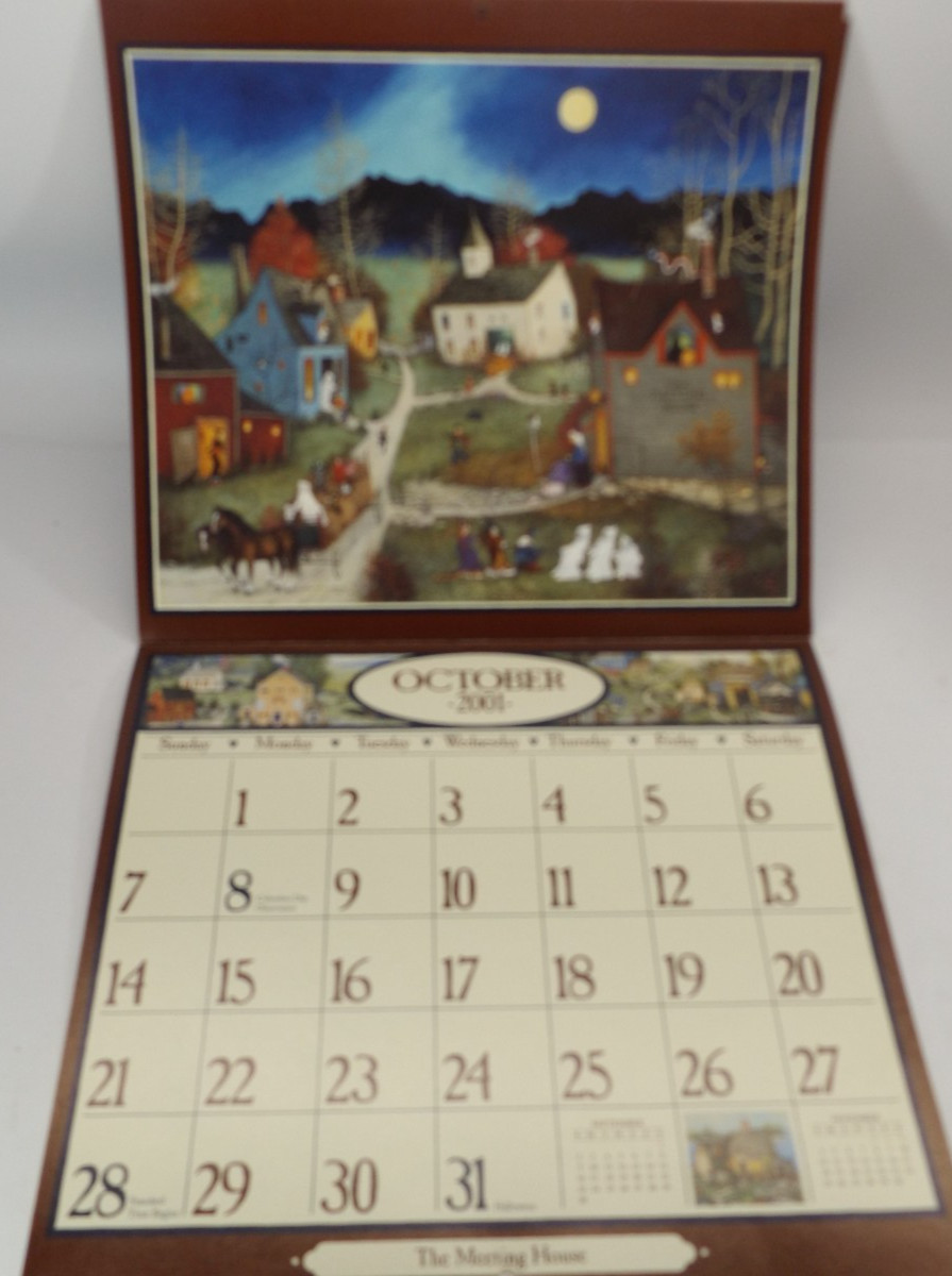 Calendar Lang Folk Art 2001 by Lang Inc. – Lang Holdings – See Description