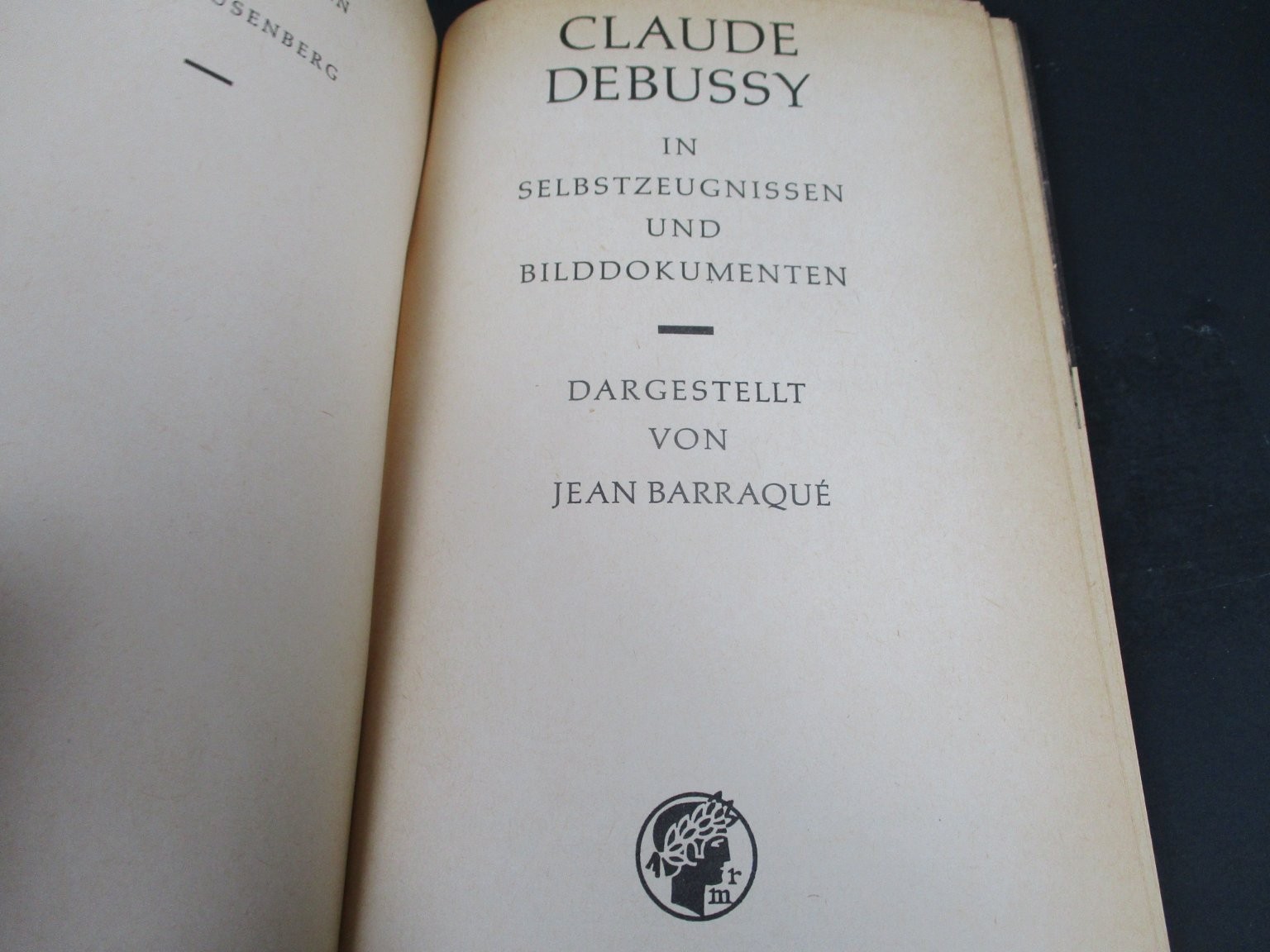Claude Debussy Jean Barraqué 1964 Biography RoRoRo Taschenbuch Music