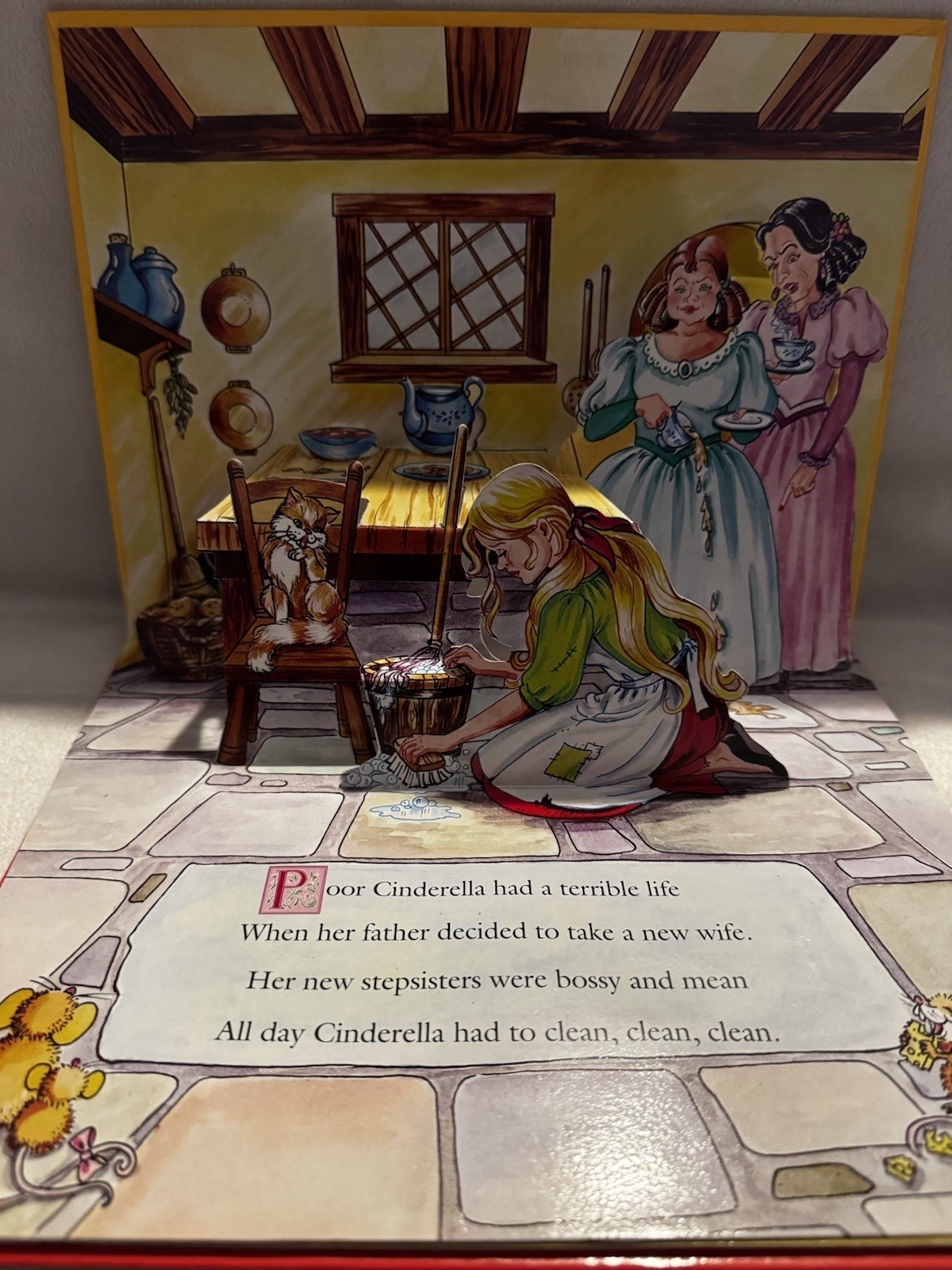 Vintage CINDERELLA FAIRY TALE POP UP Playmore Inc Waldman Publishing EUC