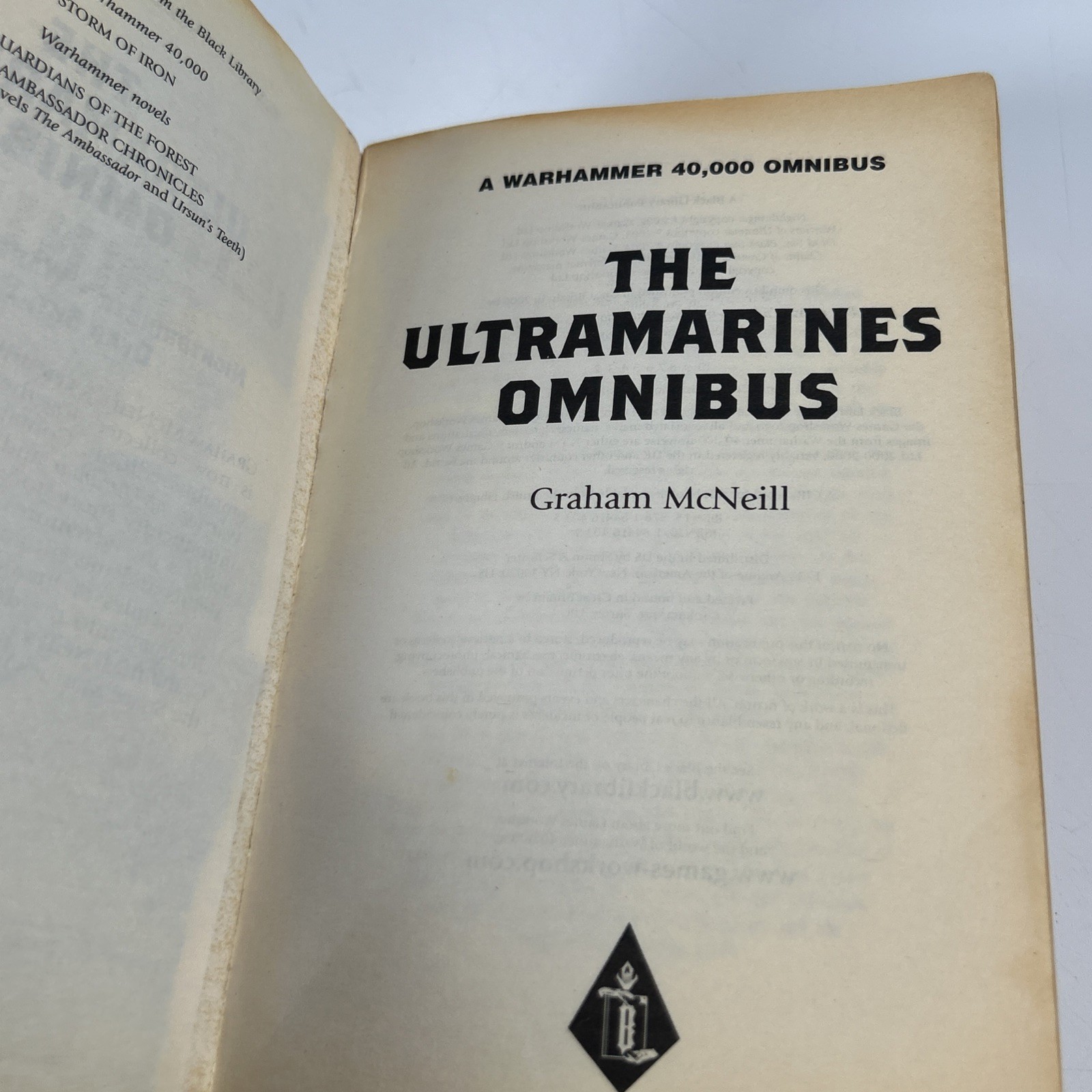 The Ultramarines Omnibus by Graham McNeill Warhammer 40K BL Paperback (2006)