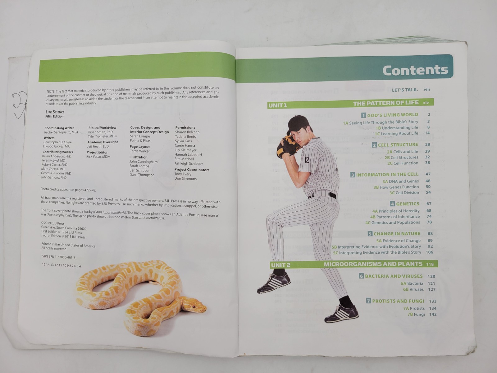 BJU PRESS Life Science Student 5th Edition 2019 Well-Used 513051-06-02
