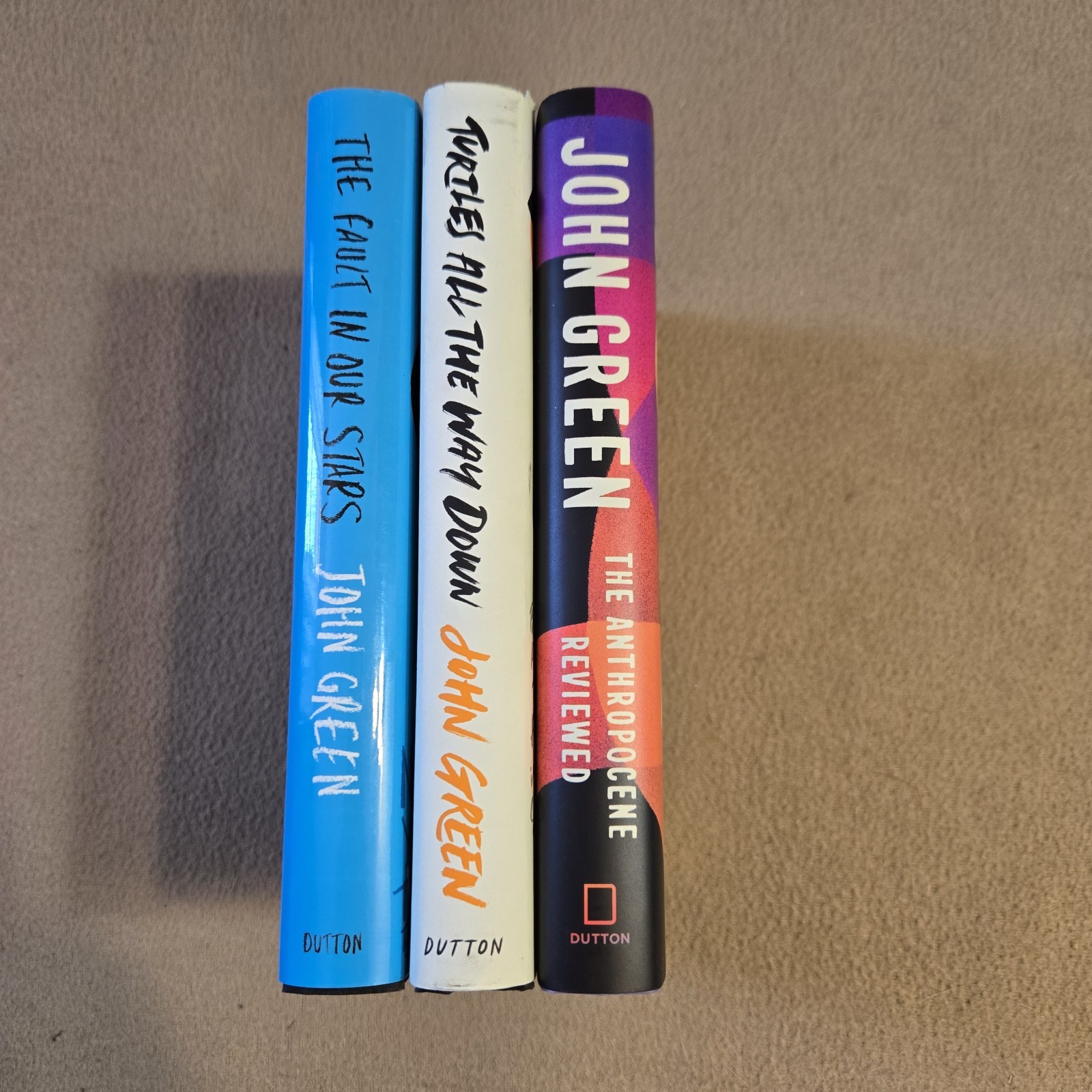 John Green SIGNED 1st Edition HC/DJ Lot, Fault in Our Stars, Anthropocene Review