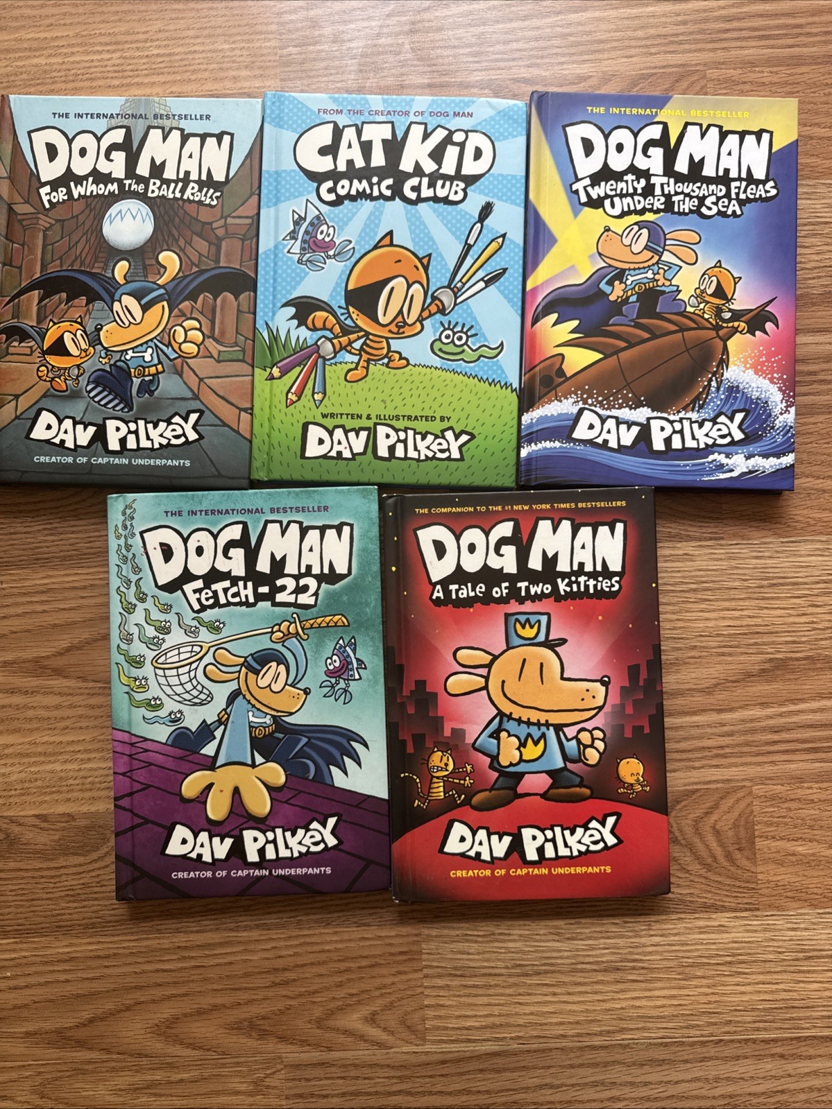 Scholastic Graphix Dog Man by Dav Pilkey – 5-Book Hardcover Set