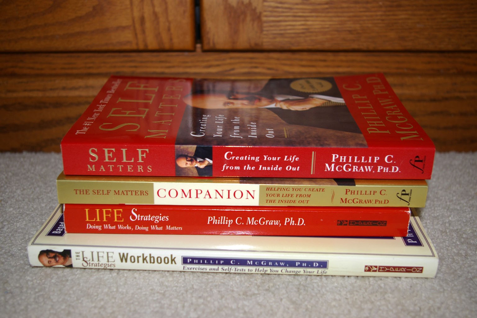 Lot 4 Phil McGraw Self Help Books & Workbooks Life Strategies & Self Matters EUC