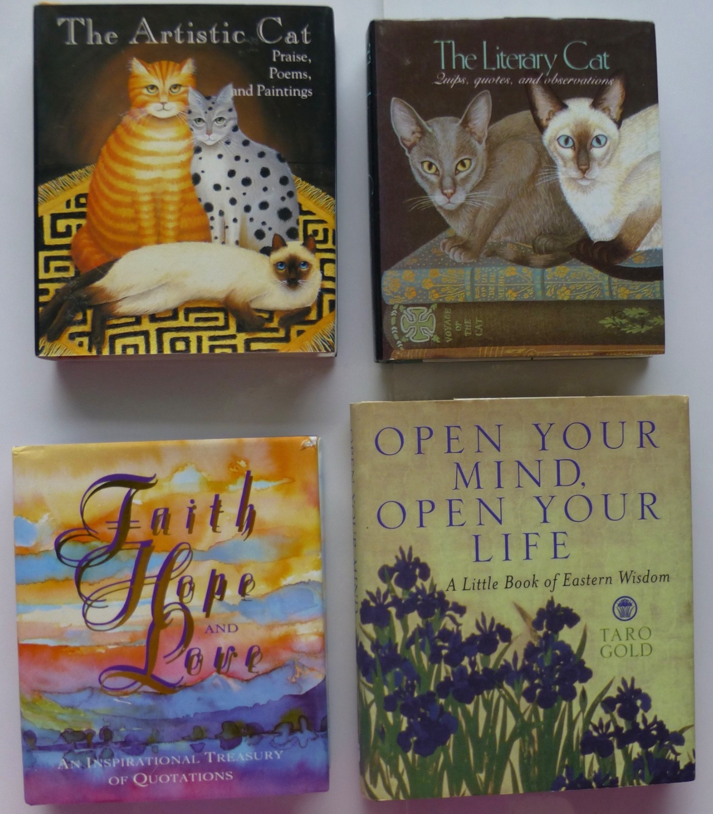 Lot of 4 Miniature Books HCDJ