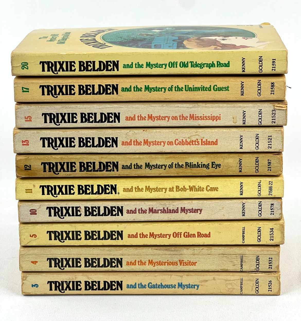 Lot of 10 Vintage Trixie Belden Mystery Series Paperback Books