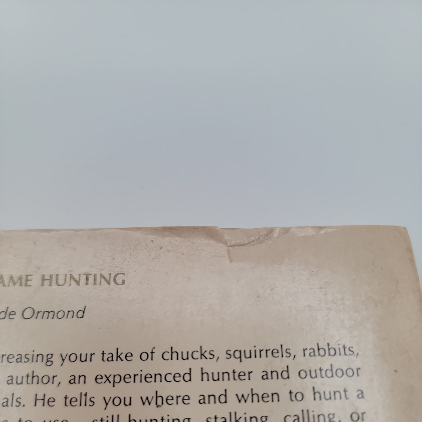 Vintage An Outdoor Life Book SMALL GAME HUNTING Clyde Ormond 1967 Paperback