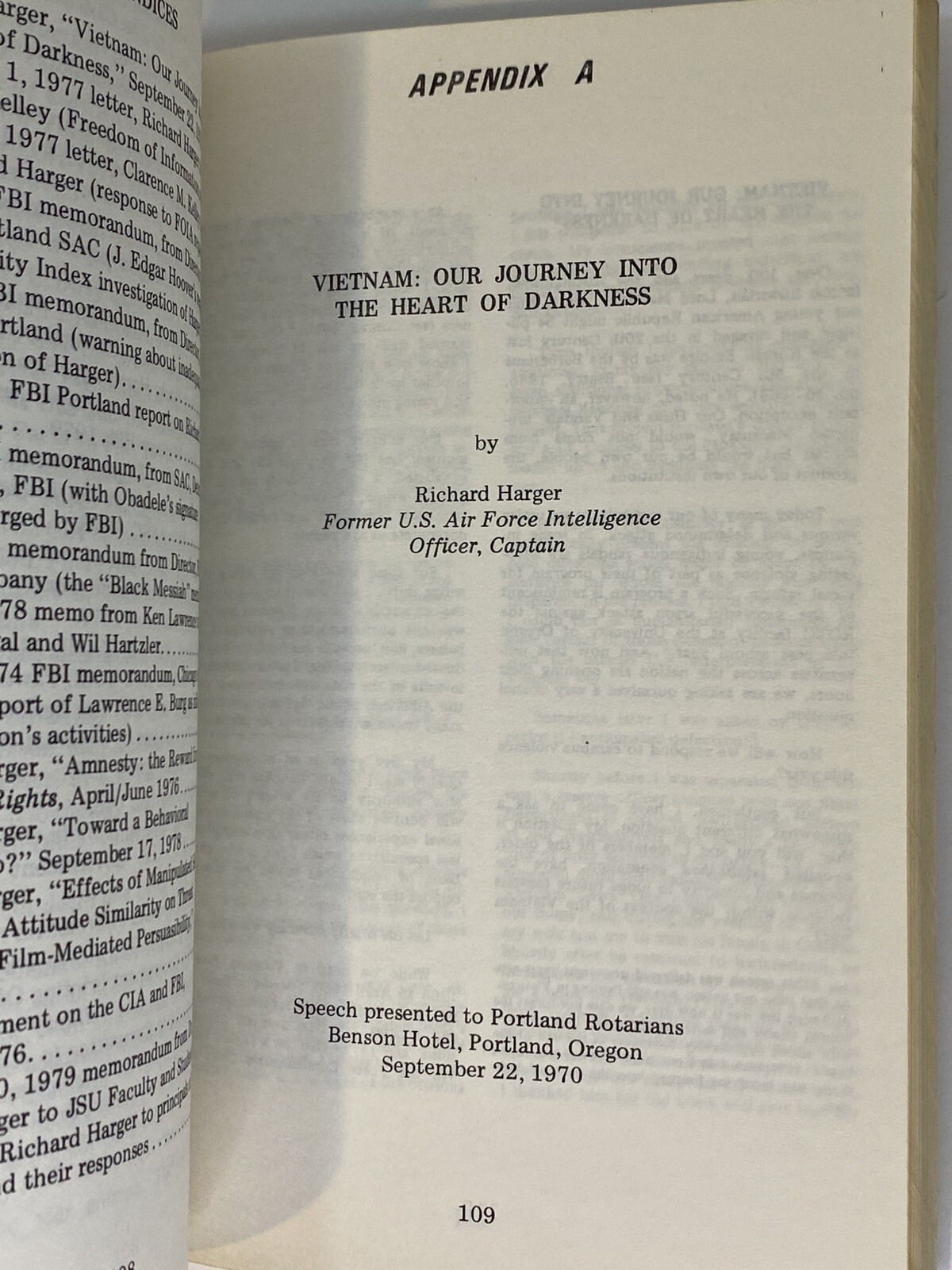 The Scourge of Secrecy by Richard Harger – government secrecy conspiracy 1980 pb