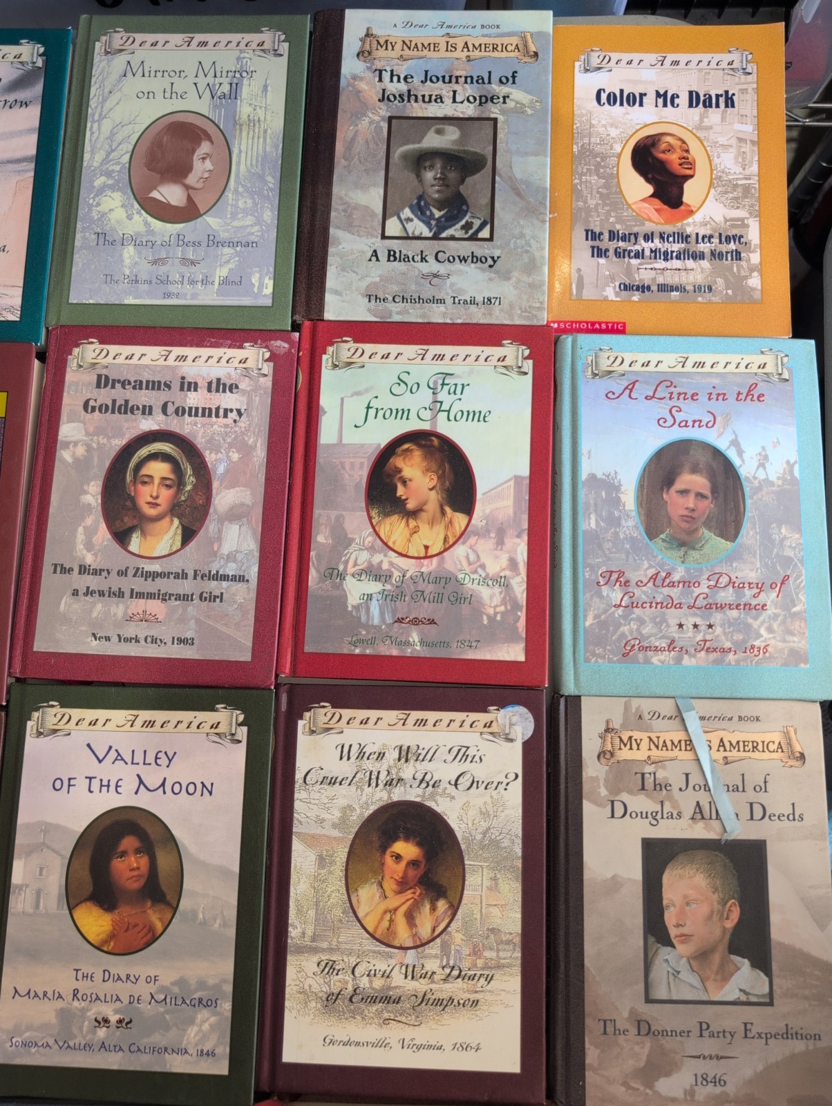 Lot of 20 Dear America & My America Scholastic Historical Royal Diaries HC