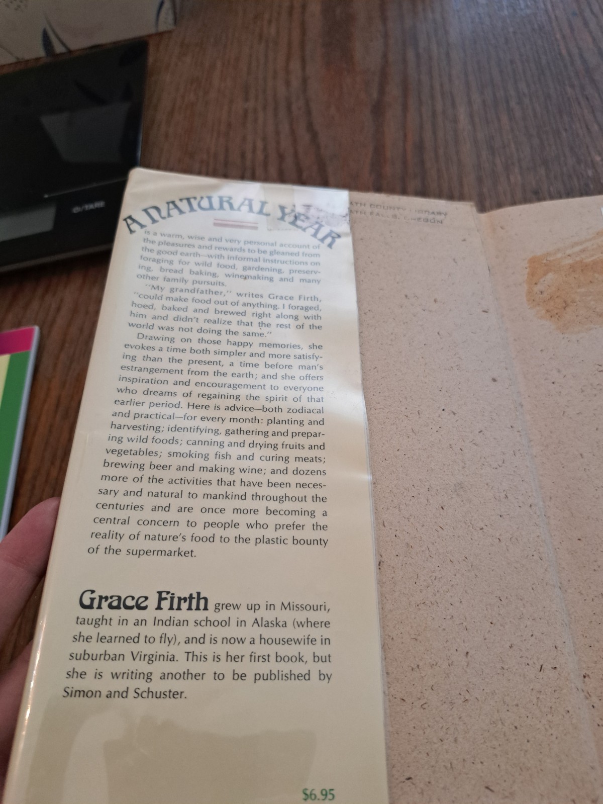 Vintage 1st edition A Natural Year Grace Firth foraging canning preserving book