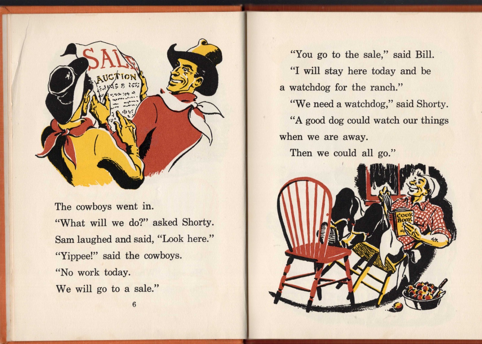 COWBOY SAM AND SHORTY, EDNA WALKER CHANDLER, HARDCOVER, EARLY READER, 1953