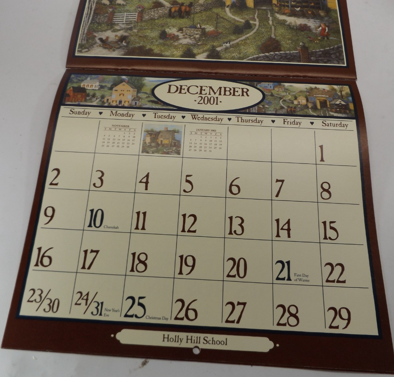 Calendar Lang Folk Art 2001 by Lang Inc. – Lang Holdings – See Description