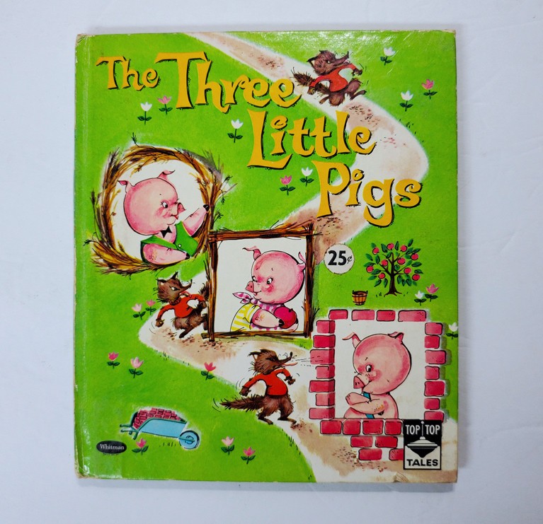1960 THE THREE LITTLE PIGS Whitman Publishing Top Tales Hardcover Small Book