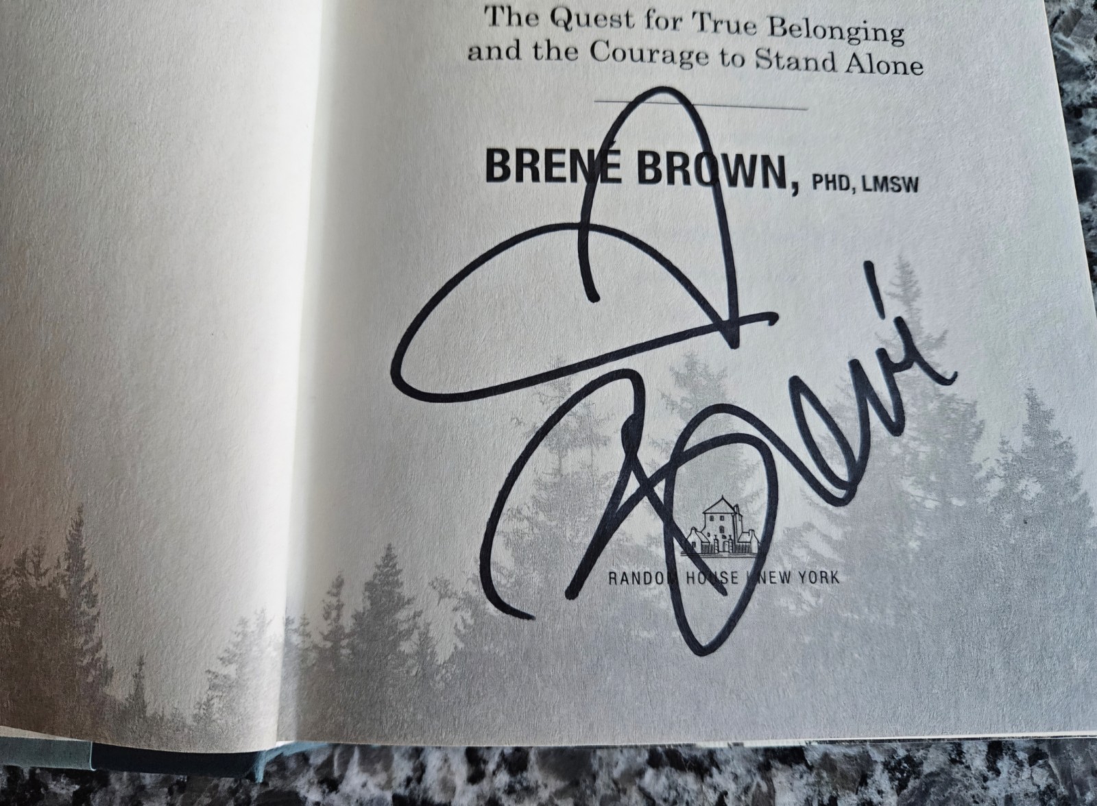 Autographed „Braving The Wilderness“ By Brene Brown Hardcover