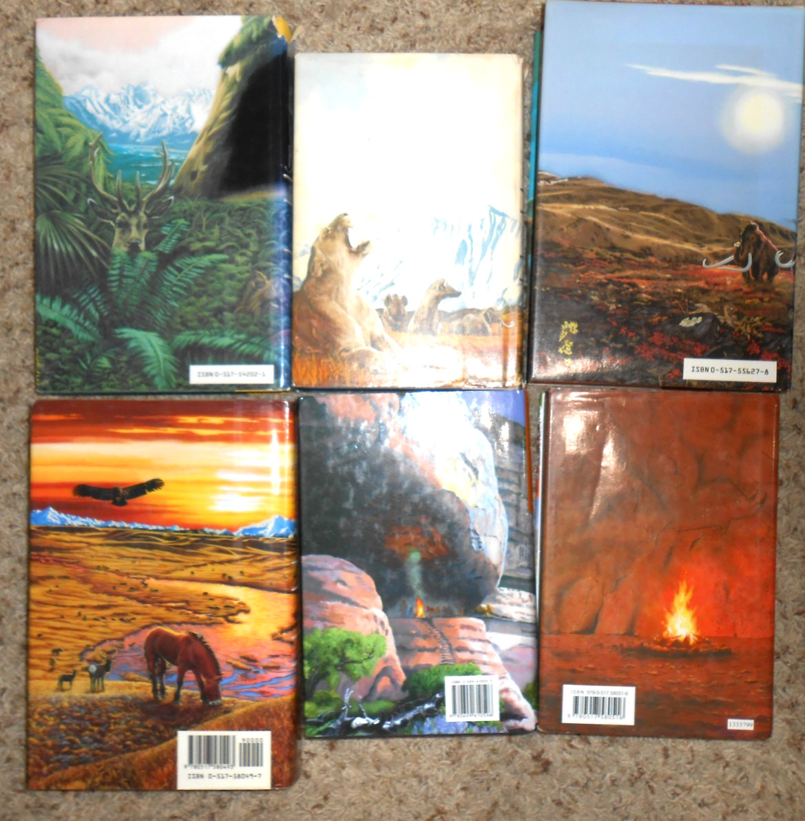 Jean M Auel EARTH’S CHILDREN 6 Vo Set 3 BCE 2-1st/1st 1 SIGNED -HC/DJ 1GC-VGC