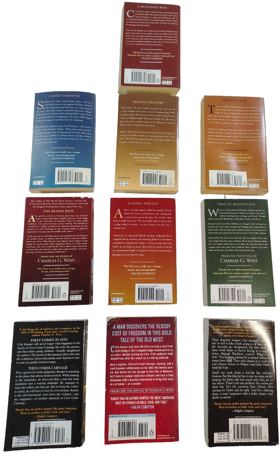 10-Book Western Starter Collection Series By Charles G. West