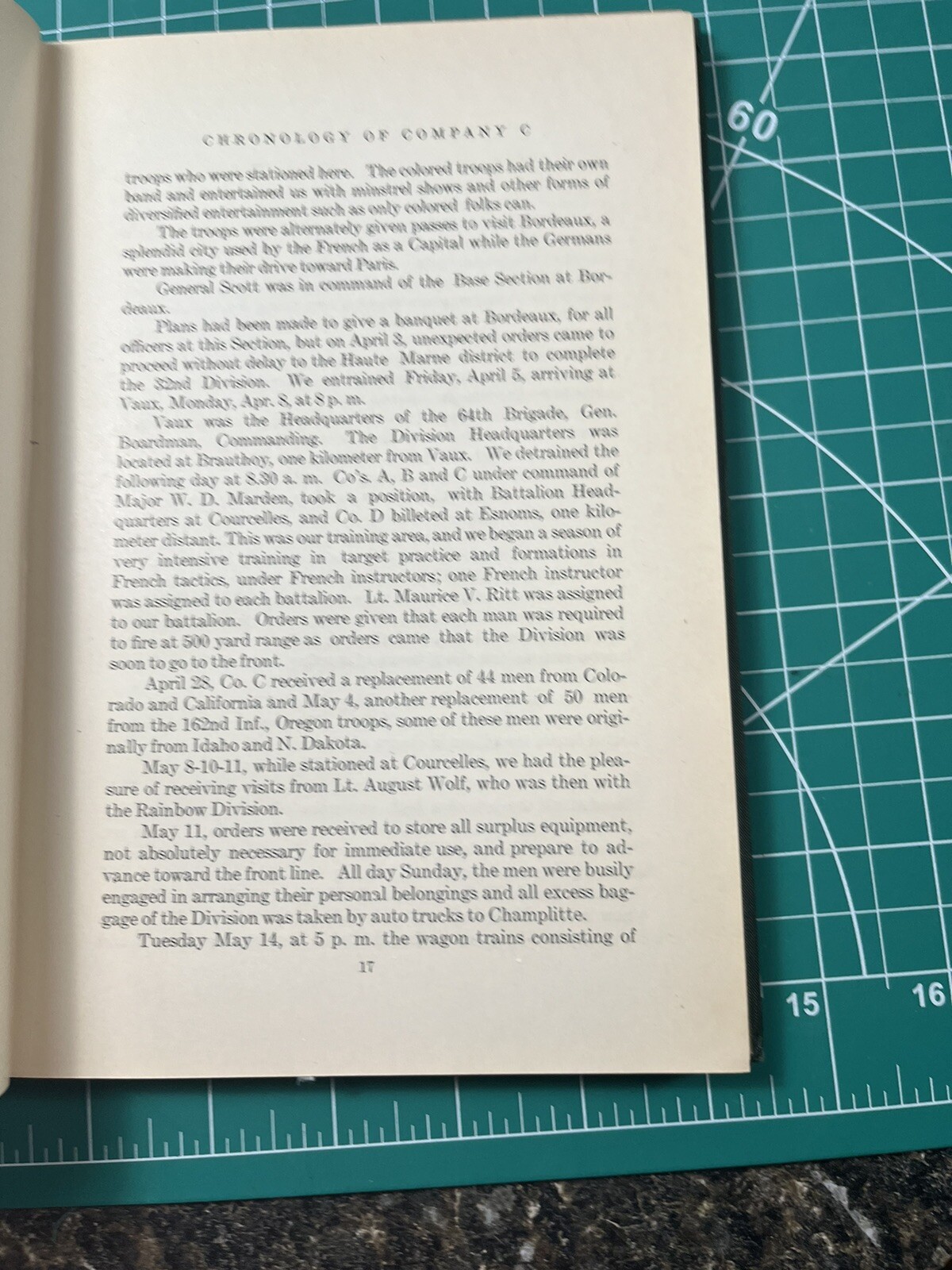 WW1 127th Infantry Company C In with World War Unit History