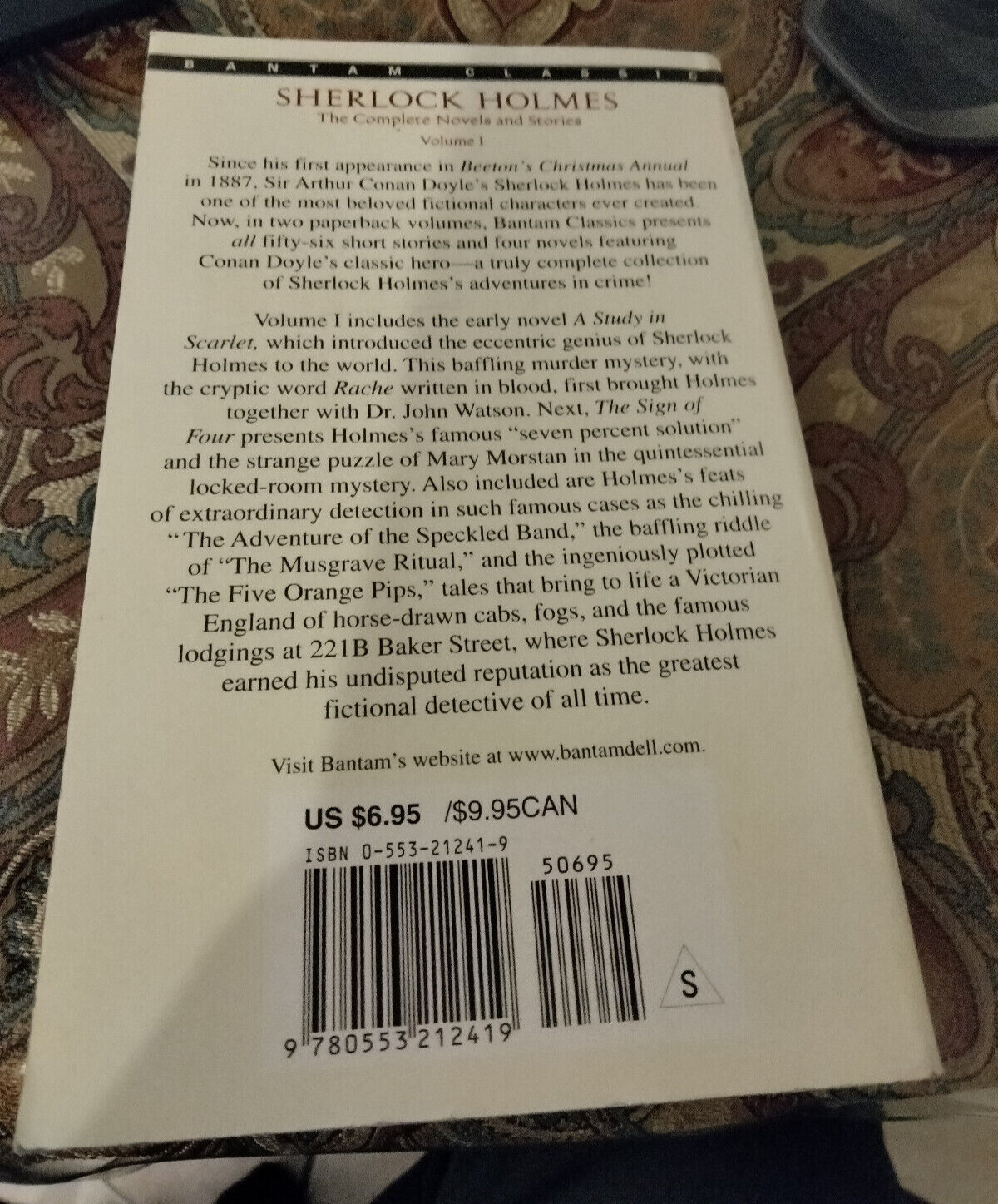 Bantam Classics Series: The Complete Sherlock Holmes, Volume I. 752 Pages.