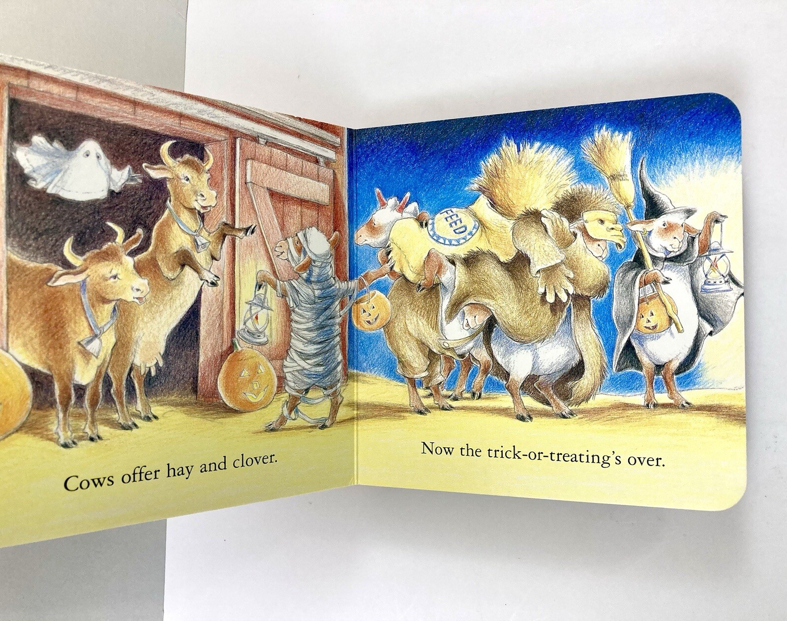 Sheep Trick or Treat by Nancy Shaw E. 1997 Halloween Board Book 5” X 5” 26 Pages