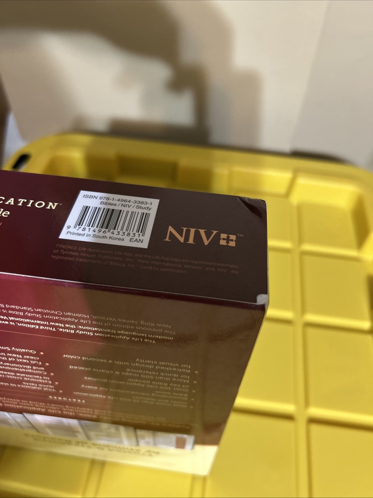 NIV LIFE APPLICATION STUDY BIBLE, THIRD EDITION By Tyndale – Hardcover NEW