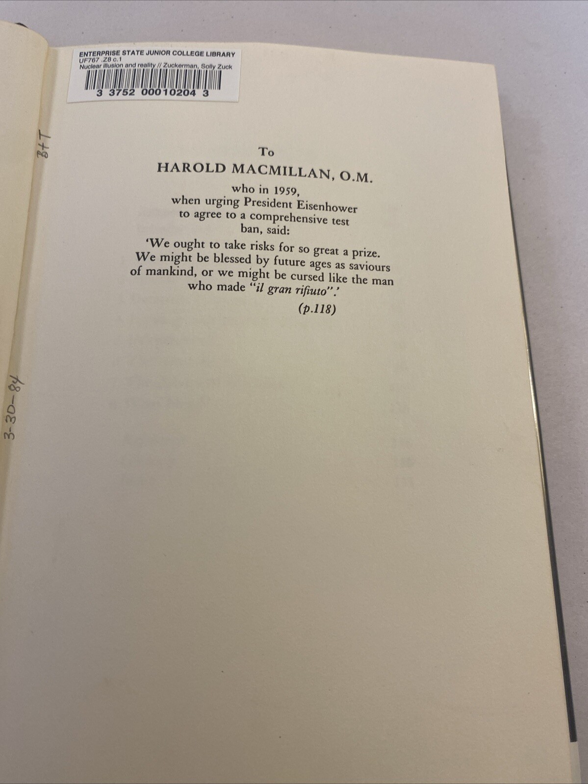 Nuclear Illusion and Reality by Solly Zuckerman (1982, Hardcover)