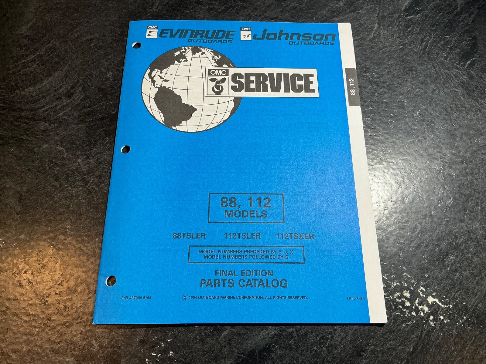 1994 Johnson & Evinrude 88 & 112 HP Outboard Parts Catalog 2 Stroke V4