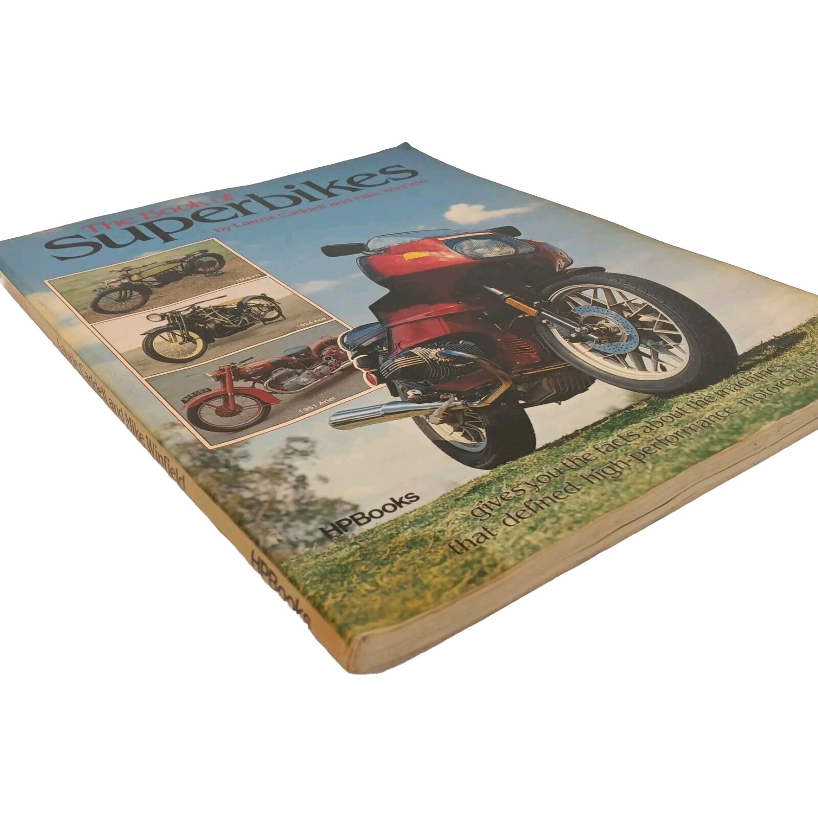 The Book of Superbikes Laurie Caddell Mike Winfield Indian Triumph Harley 1981