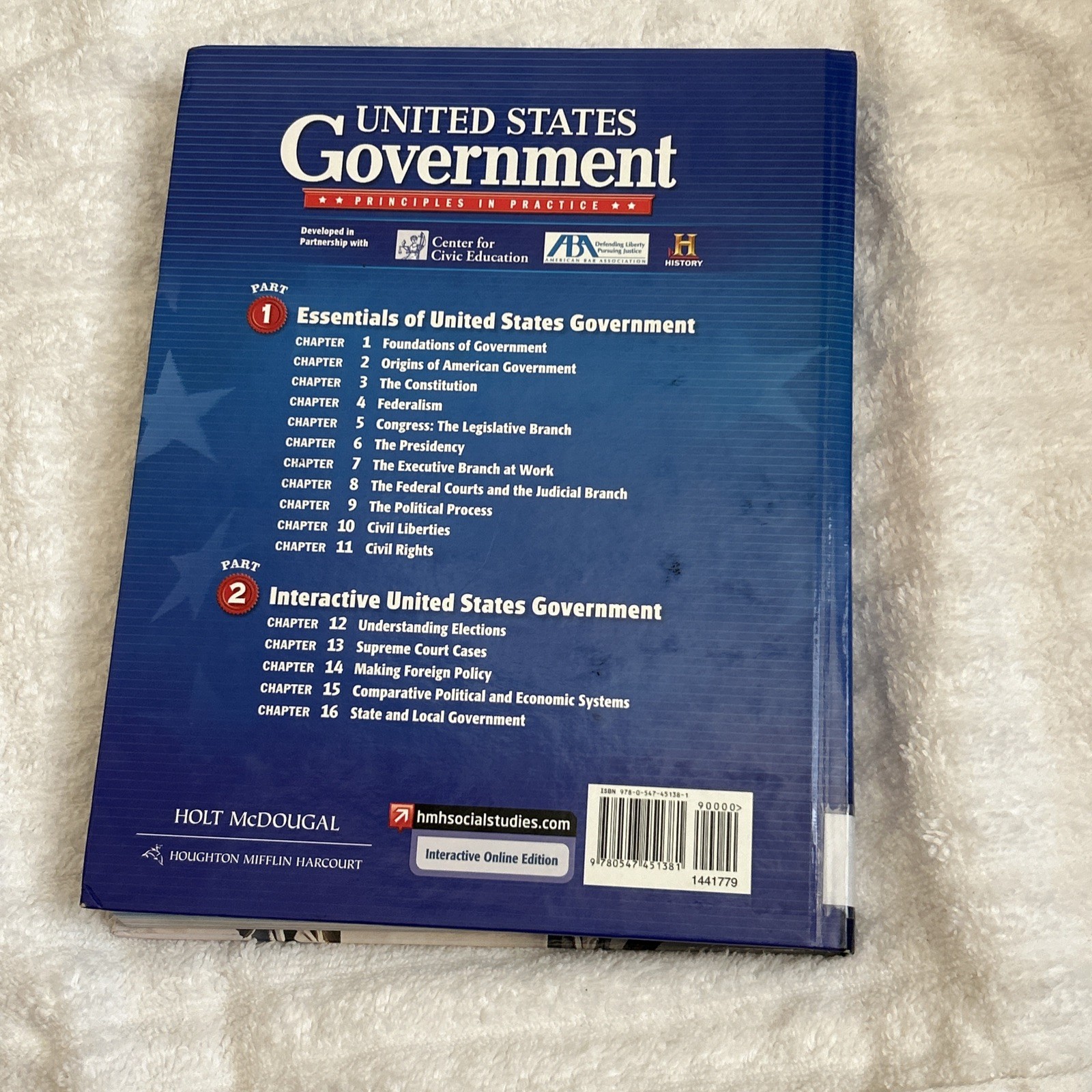 United States Government: Principles in Practice – Hardcover-Very Good