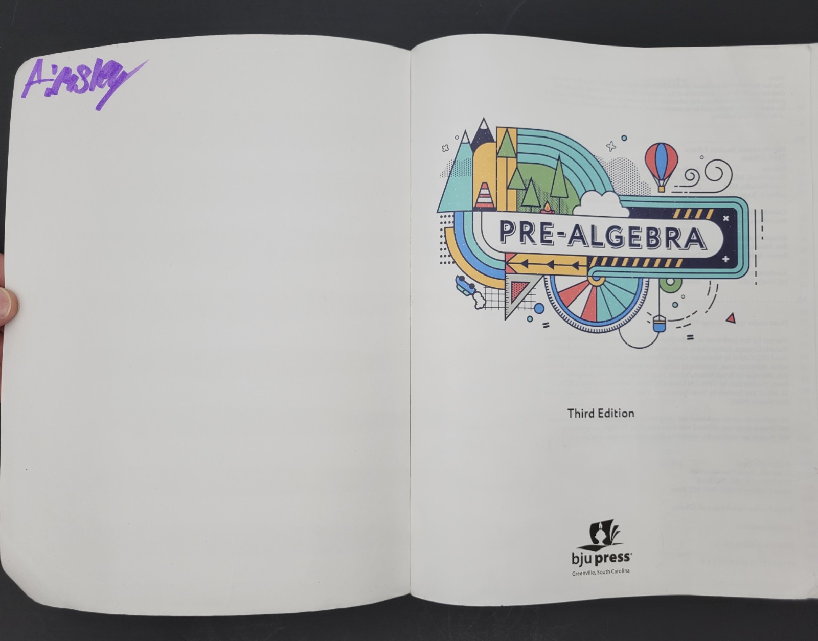 BJU Press Pre-Algebra Student Edition 3rd Edition 525089-03-04 PB 2023 Used-GOOD