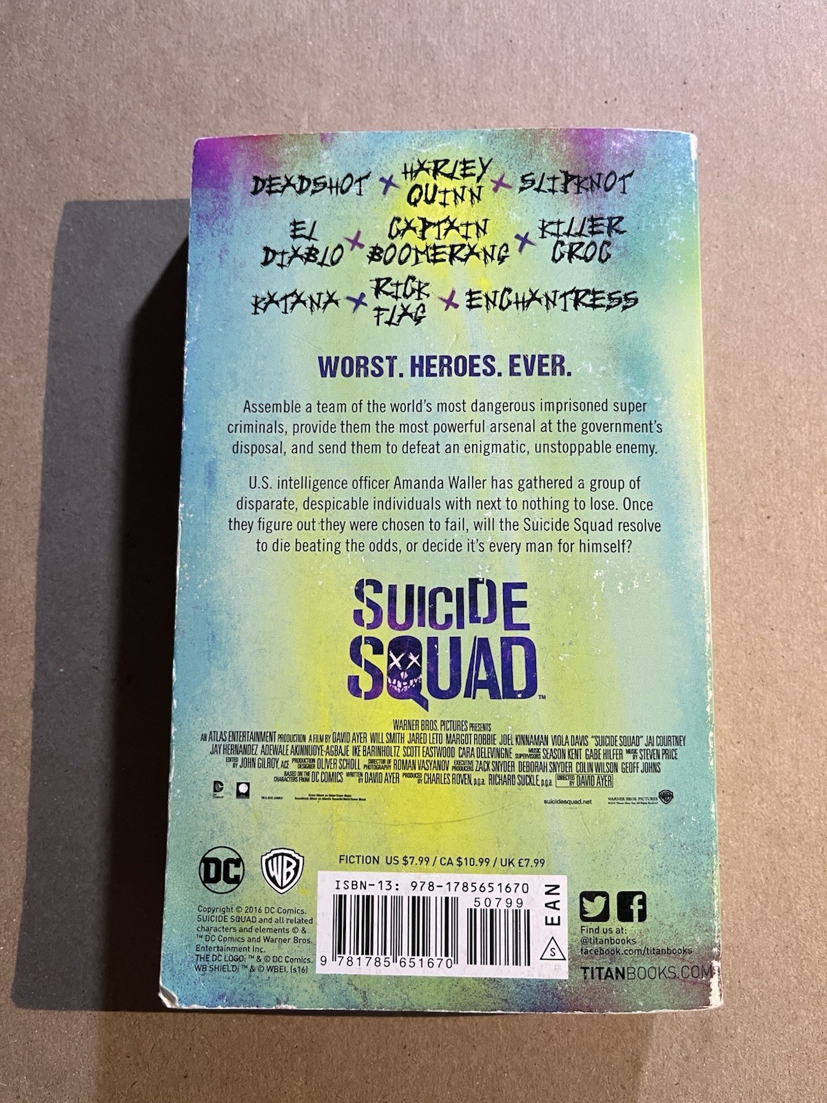 SUICIDE SQUAD by Marv Wolfman 2016 Titan paperback DC COMICS MOVIE TIE IN