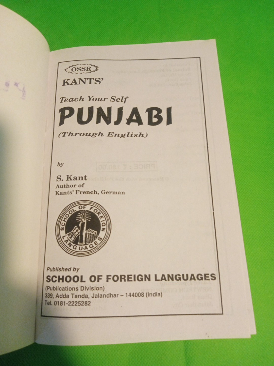 Teach Yourself Punjabi Softcover By Kants‘