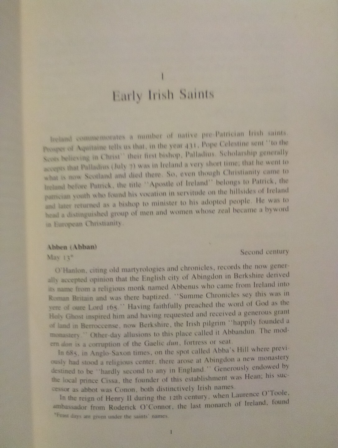 The Saints of Ireland A Chronological Account by Mary D’Arcy Signed 1st Ed HC