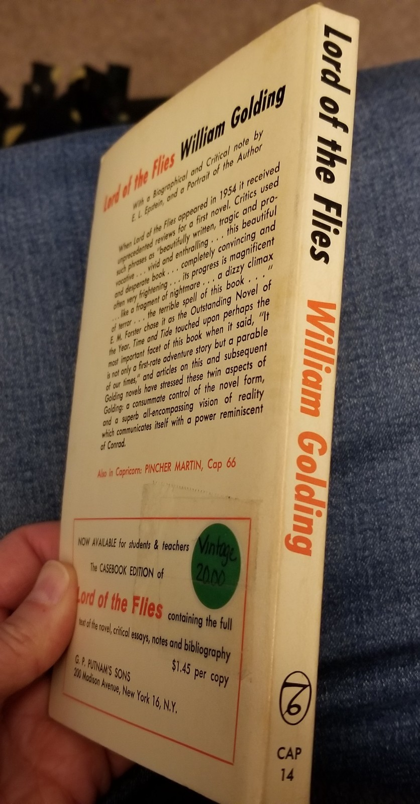 VINTAGE: Lord Of The Flies By William Golding. Paperback 1959. 46th Impression.