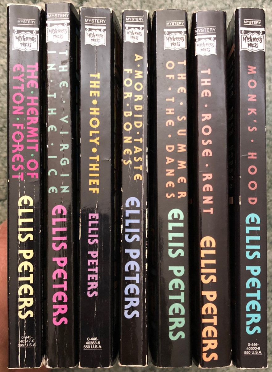 Ellis Peters books, lot of 7, The Rose Rent, Monk’s Hood, The Holy Thief