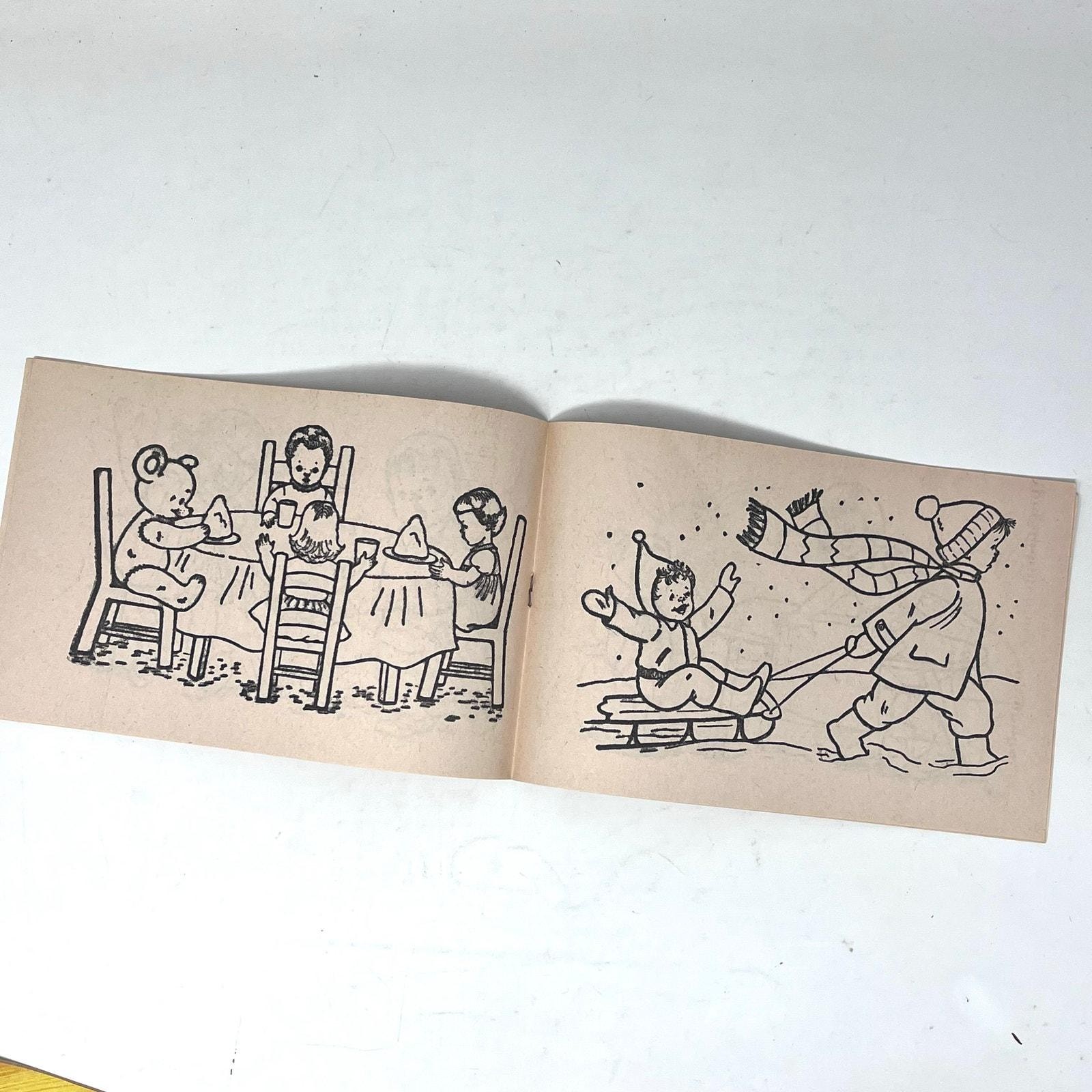 Vintage 1950s Coloring Book Lot Mid Century Children Activity Books