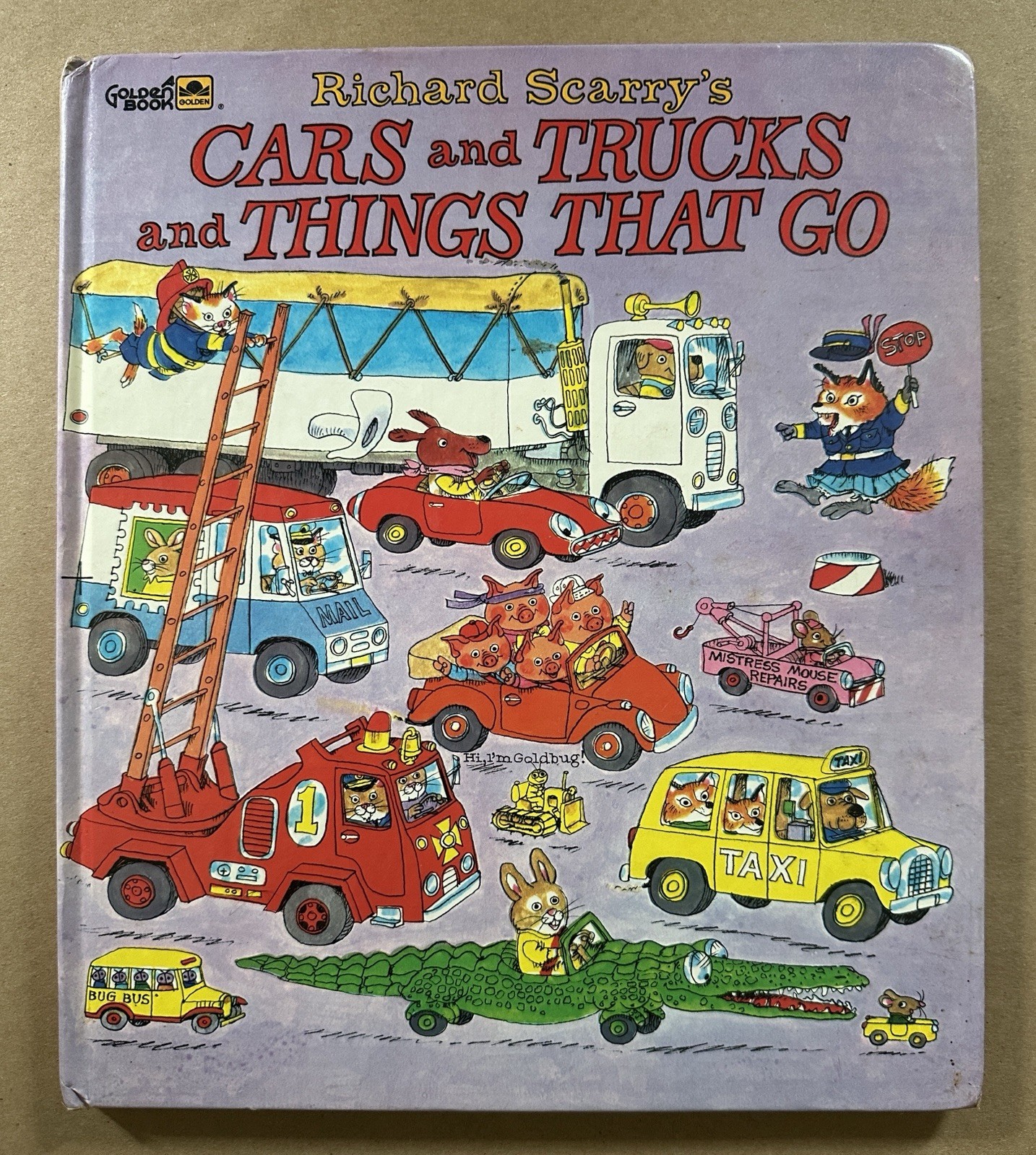 1970s Richard Scarry Large Hardcover Golden Books Busytown Lot of 3 Books