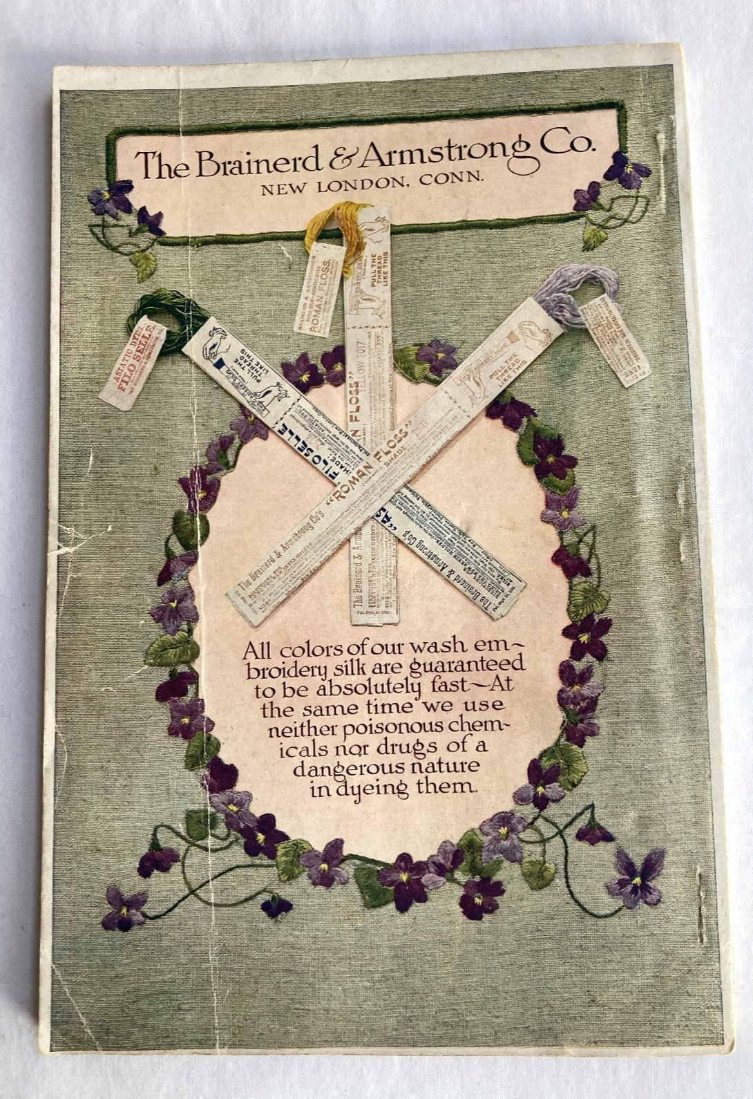 Vintage 1913 EMBROIDERY LESSONS with Some Color Plates Brainerd & Armstrong