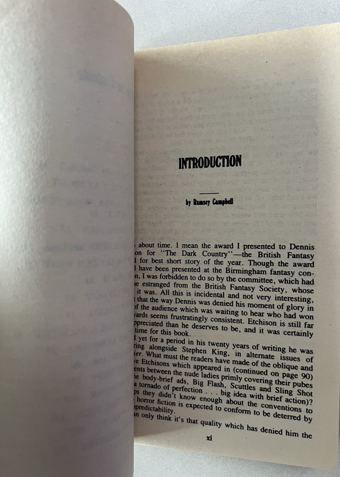 Vintage 1982 The Dark Country Dennis Etchison Paperback Horror Fiction Book
