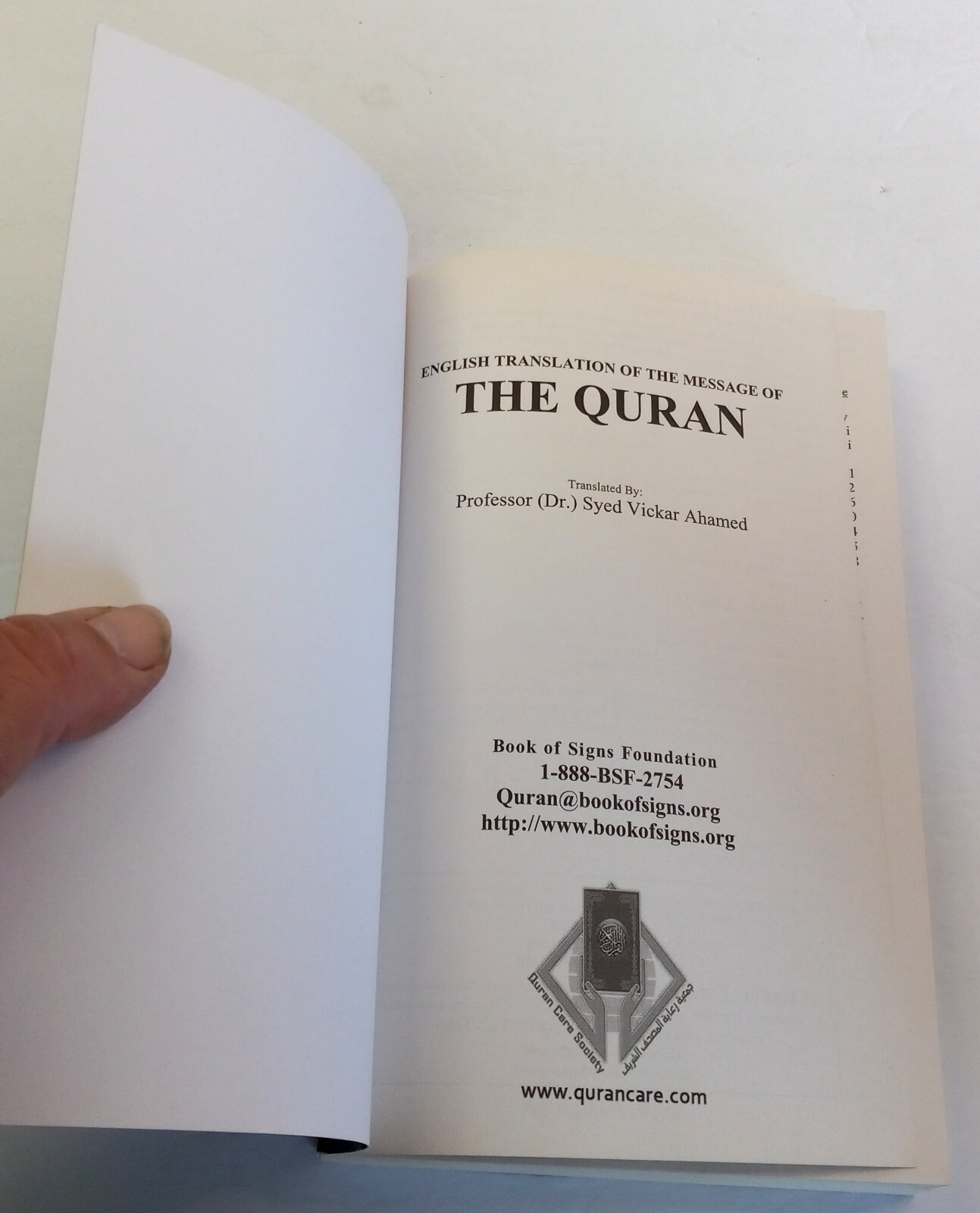 The Quran English Translation Ahamed, Syed Vickar paperback 2007