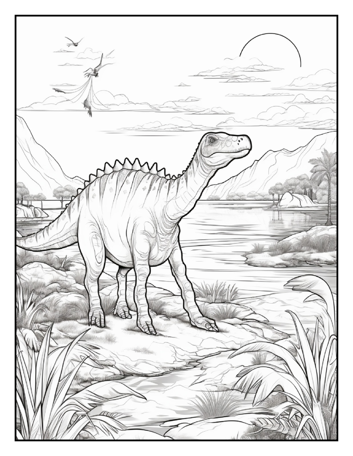 „Cute Dinosaur Coloring Book fun for allFun, Creative & Relaxing Art Pages