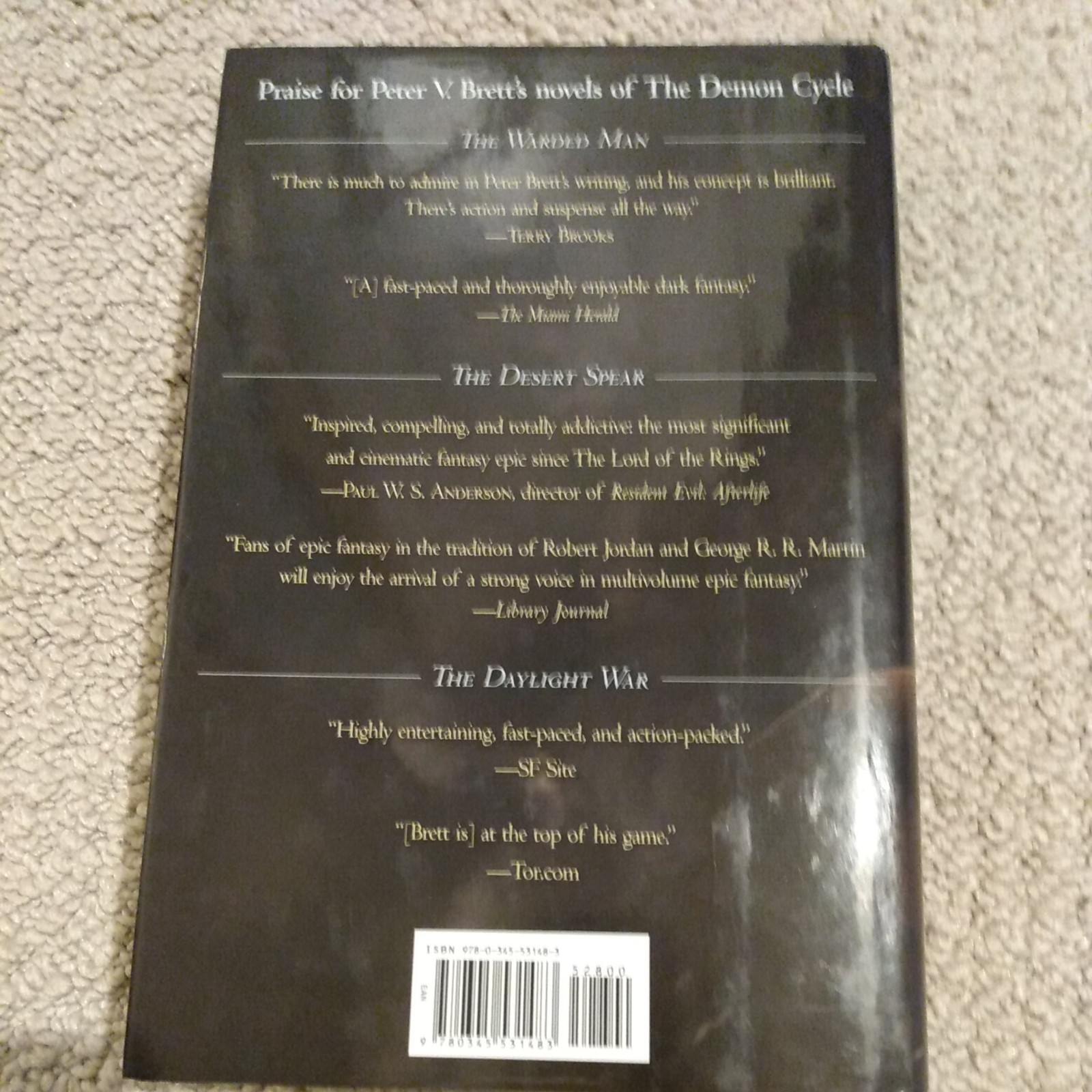The Demon Cycle Books by Peter Brett. 3 paperback , 3 First Ed. Hardcover.